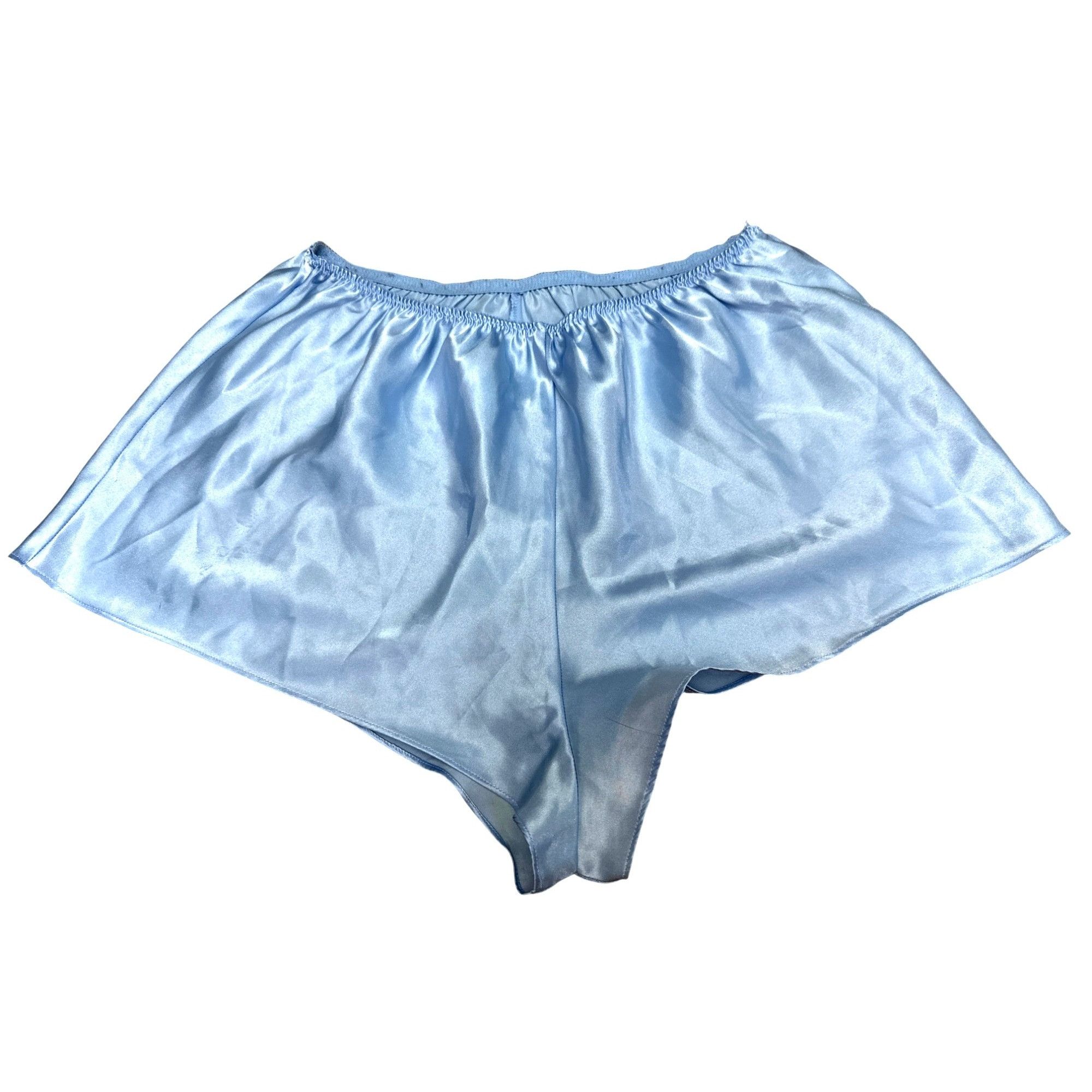 Other CCC Vintage Light Blue Satin Elastic Band Sleep Shorts Size Size 26" / US 2 / IT 38 - 6 Thumbnail