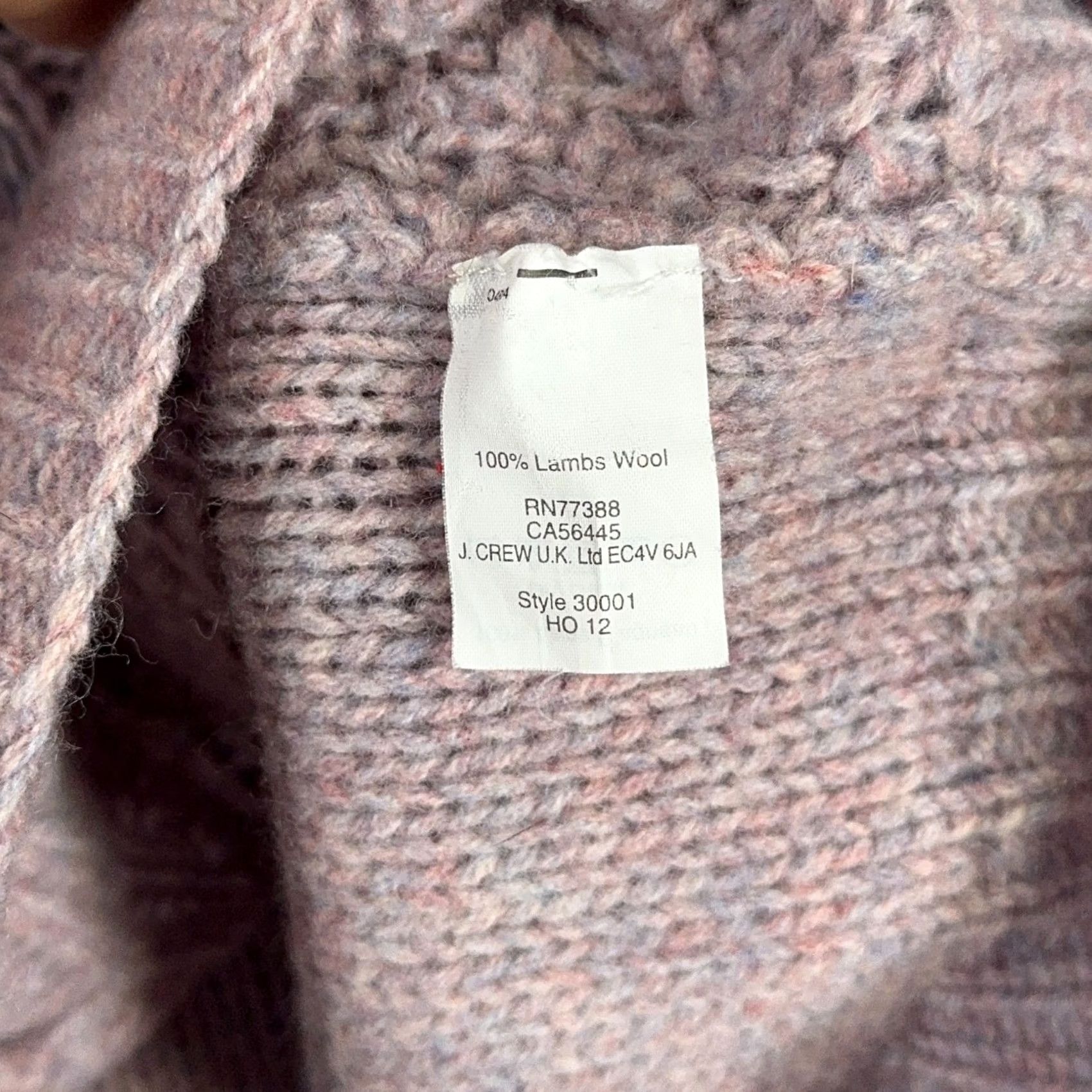J.Crew J.CREW Pullover Sweater Womens L Cable-Knit Wool Round Neck Purple Pink Bohemian Colorful Designer Lightweight Size L / US 10 / IT 46 - 5 Thumbnail
