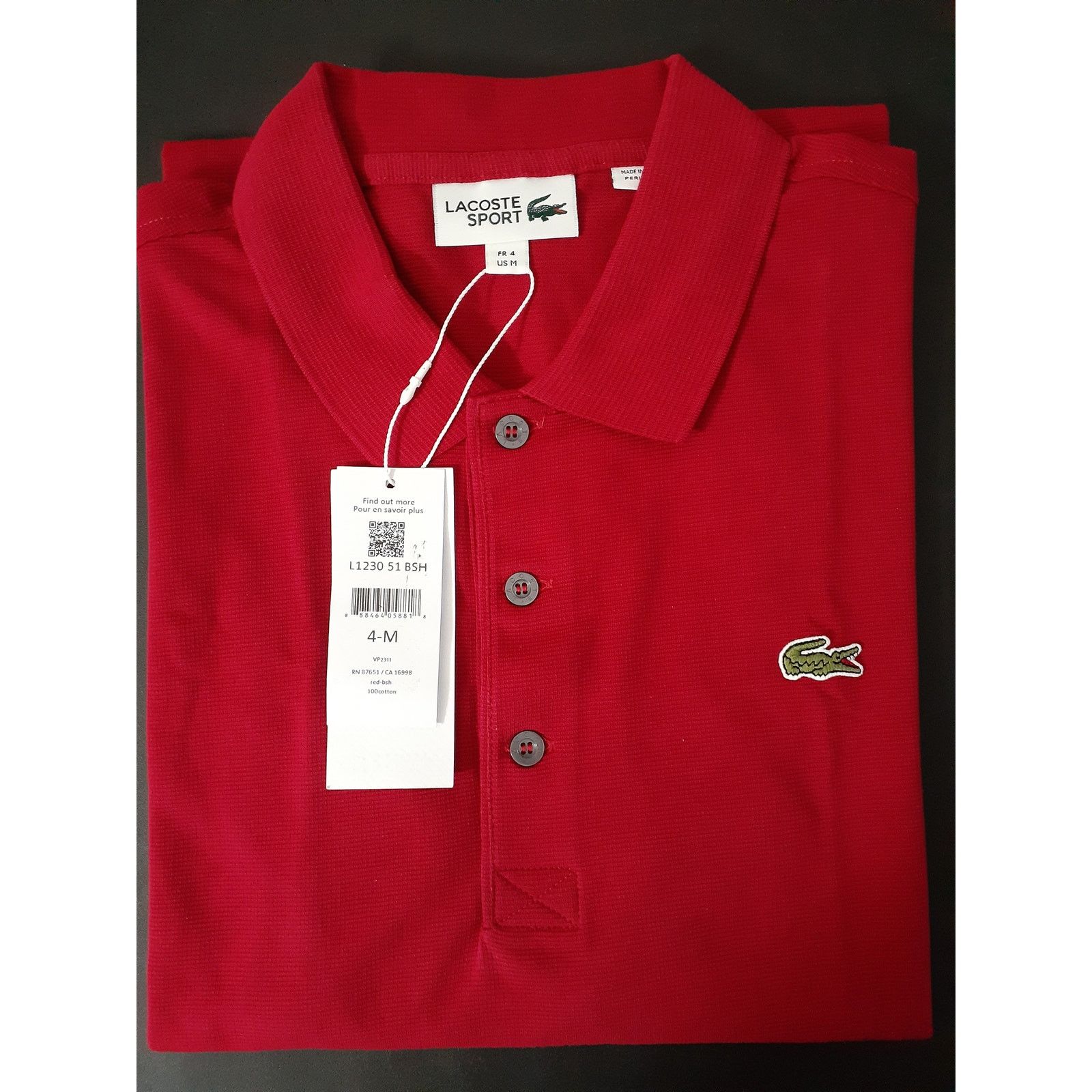 Lacoste Lacoste Mens Sport Short Sleeve Super Light Polo Shirt Red M Size US M / EU 48-50 / 2 - 2 Thumbnail