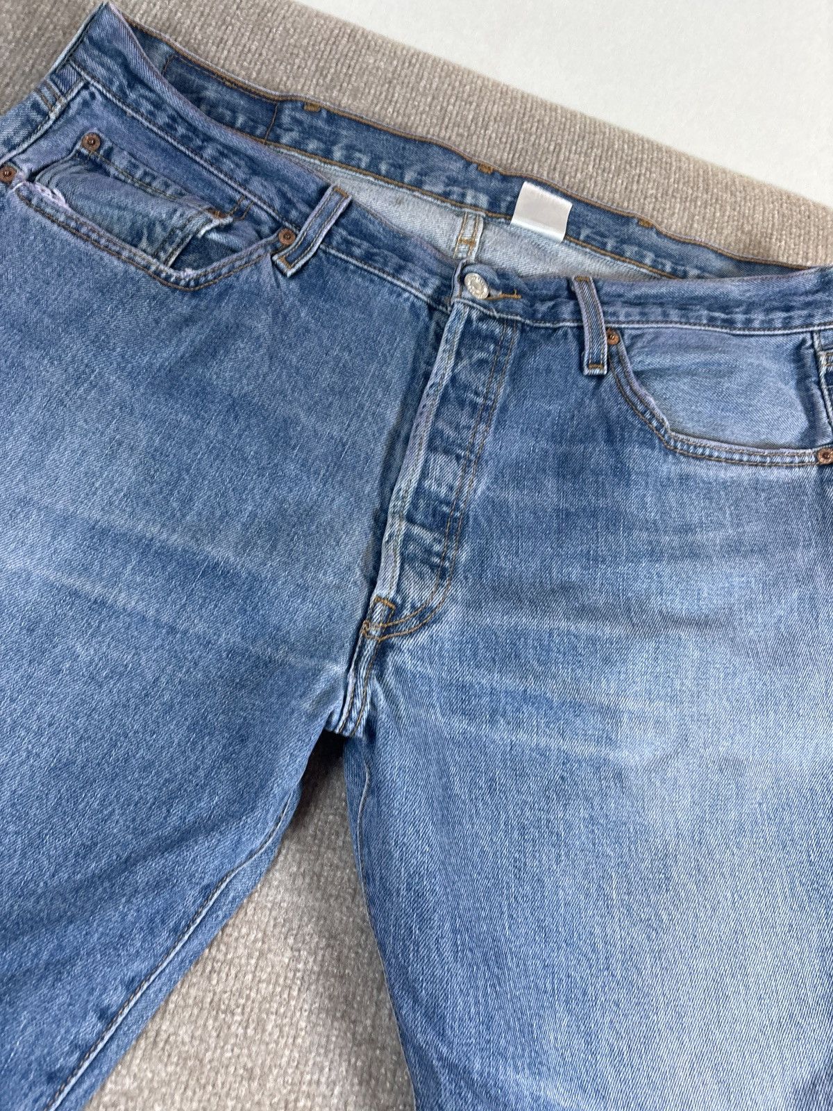 Levi's Levi’s 501 original fit jeans, vintage distressed 0069 I nee Size US 38 / EU 54 - 2 Thumbnail