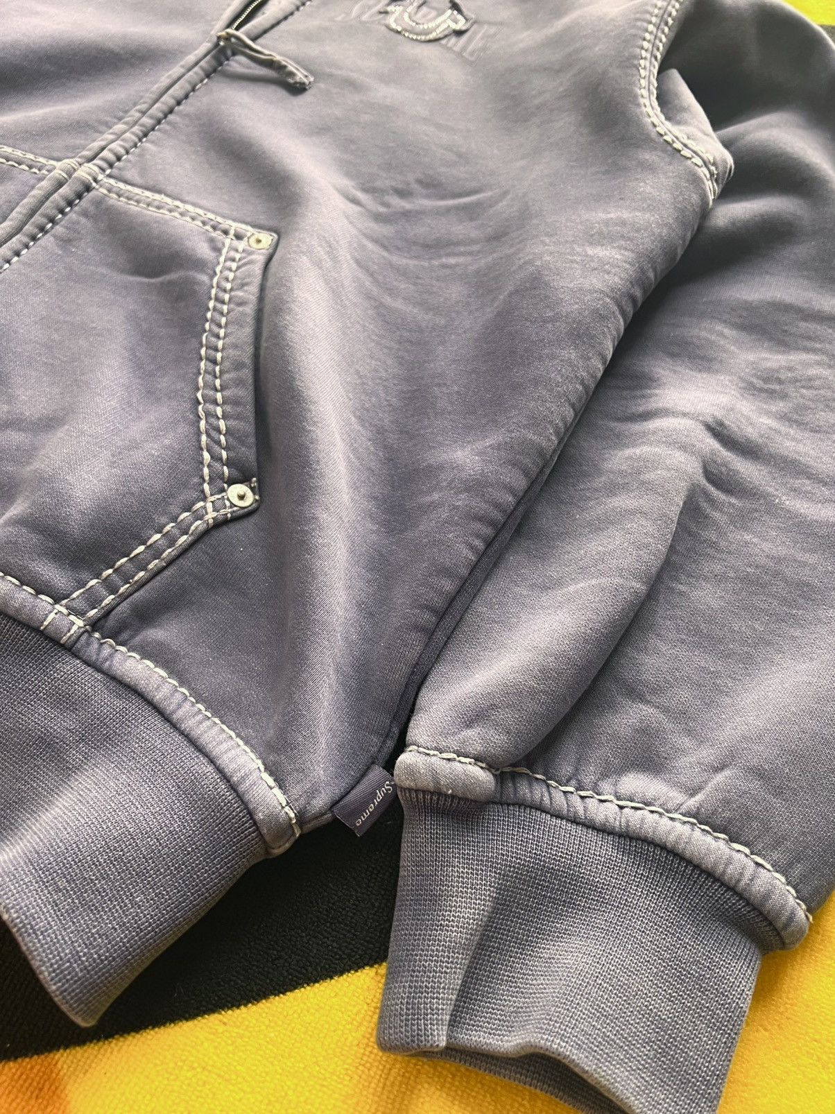 Supreme × True Religion Supreme x True Religion Zip-Up Hoodie blue Indigo rhinestone Size US M / EU 48-50 / 2 - 16 Thumbnail