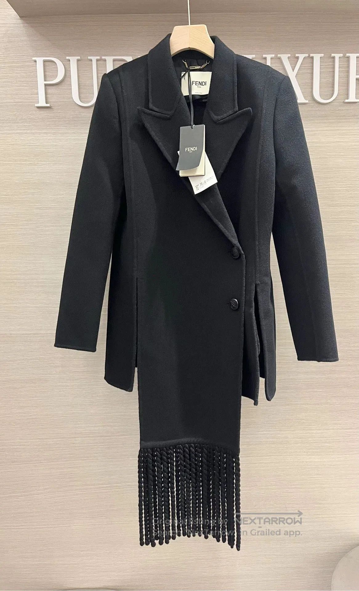 Fendi Fendi Wool Coat with Scarf Decoration. Size US S / EU 44-46 / 1 - 1 Thumbnail