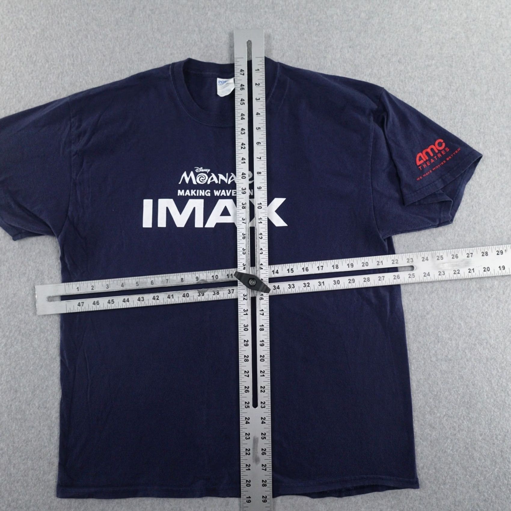 Port & Company Moana Movie Promo XL T-Shirt Mens Blue Short Sleeve Crew Neck IMAX Disney Maui 22X29 2020-2029 Port & Company Size US XL / EU 56 / 4 - 4 Thumbnail