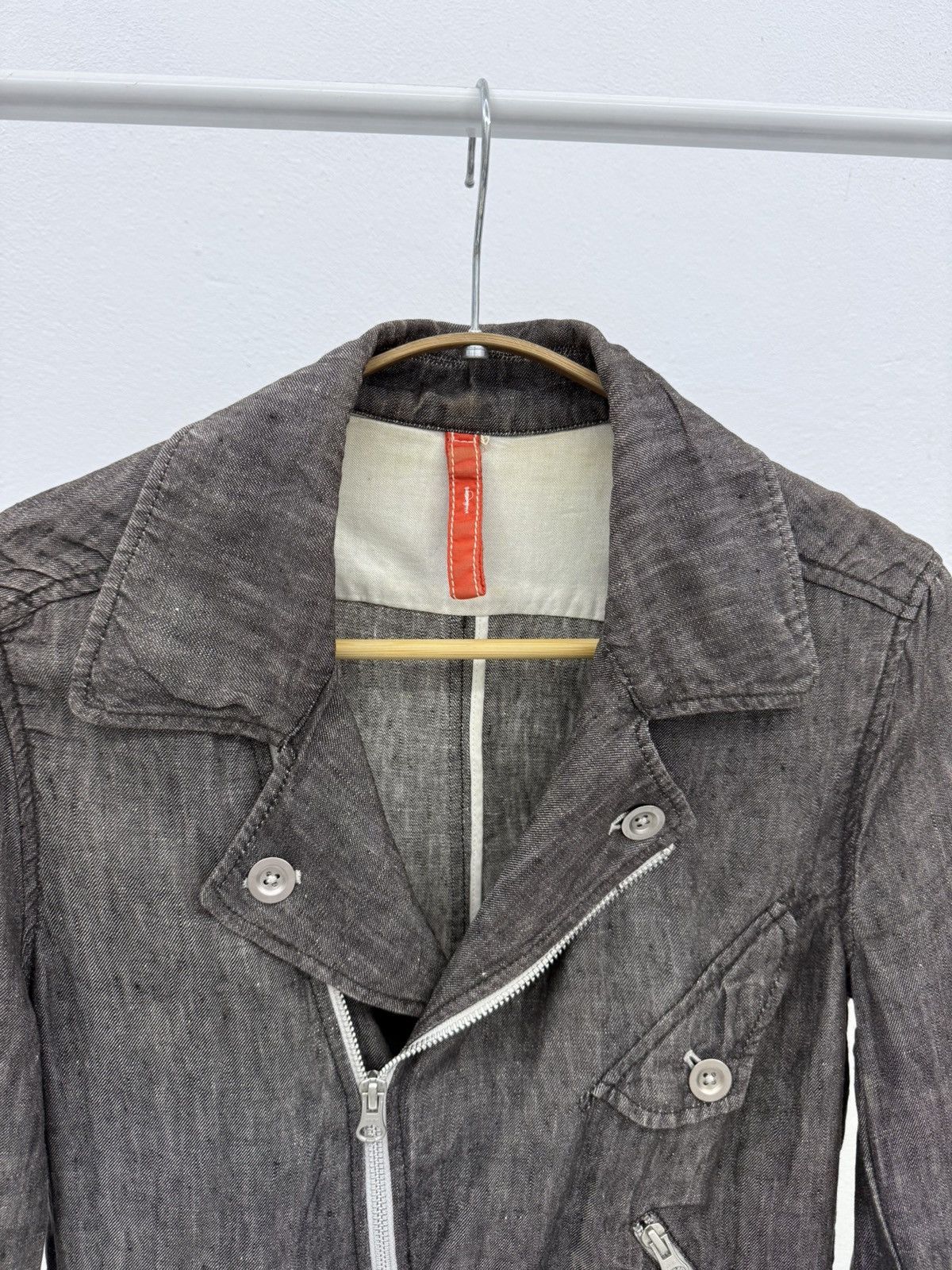 Beams Plus Vintage Distressed BEAMS Double Collar Denim Jacket Size S / US 4 / IT 40 - 6 Thumbnail