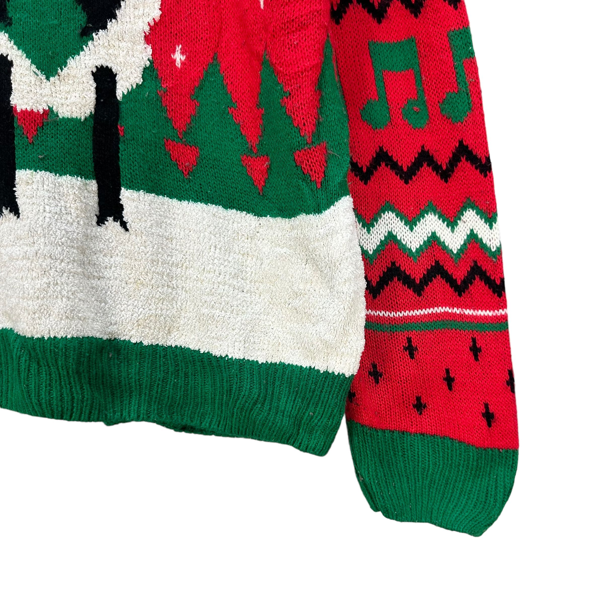 Vintage PARTY SWEATER BAA HUMBUG FULLPRINT KNITWEAR #8995-46 Size US L / EU 52-54 / 3 - 6 Thumbnail