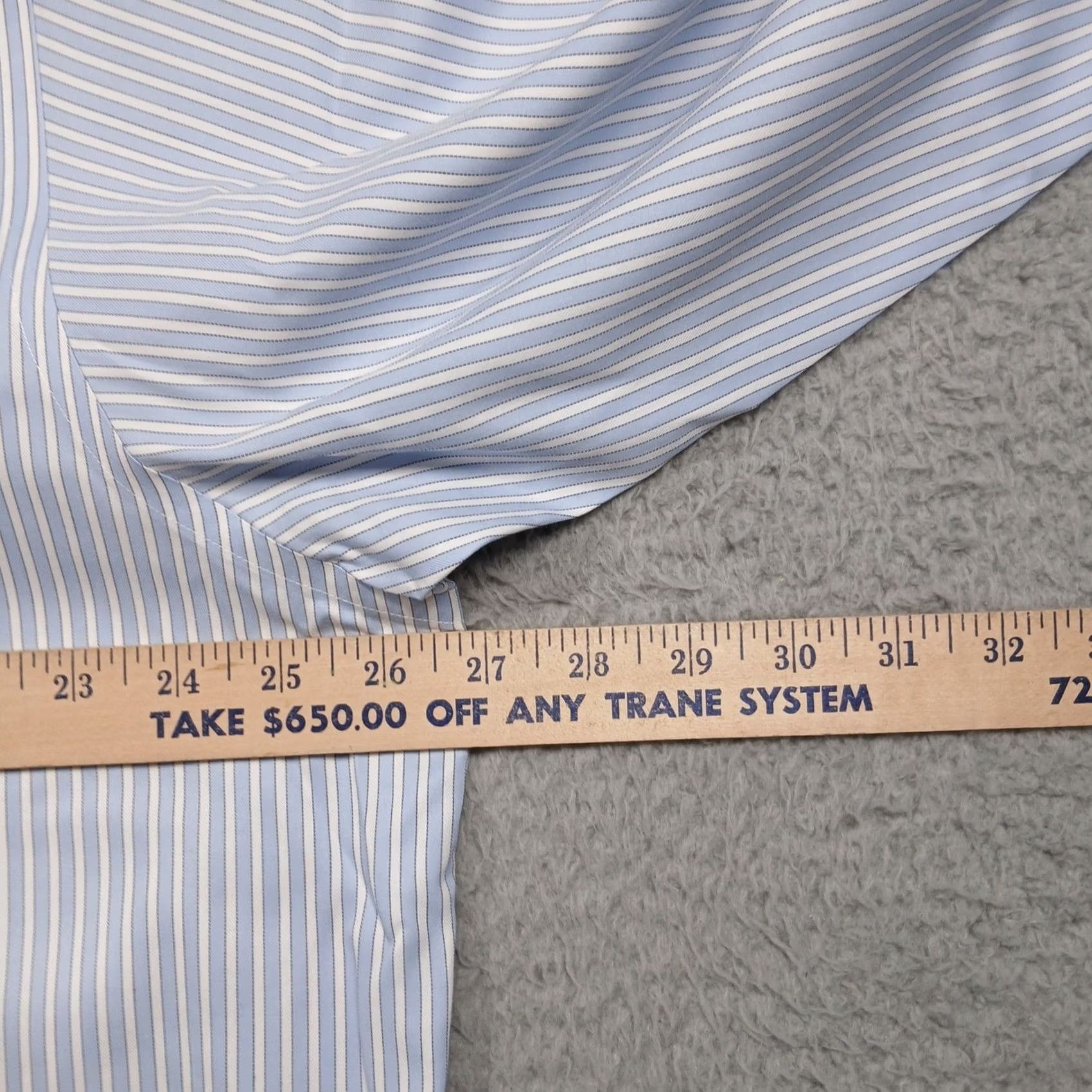 Brooks Brothers Brooks Brothers Non-Iron Dress Shirt Men 17-35 Blue White Stripe Egyptian Cotton Shirtlace? Size US XL / EU 56 / 4 - 6 Thumbnail