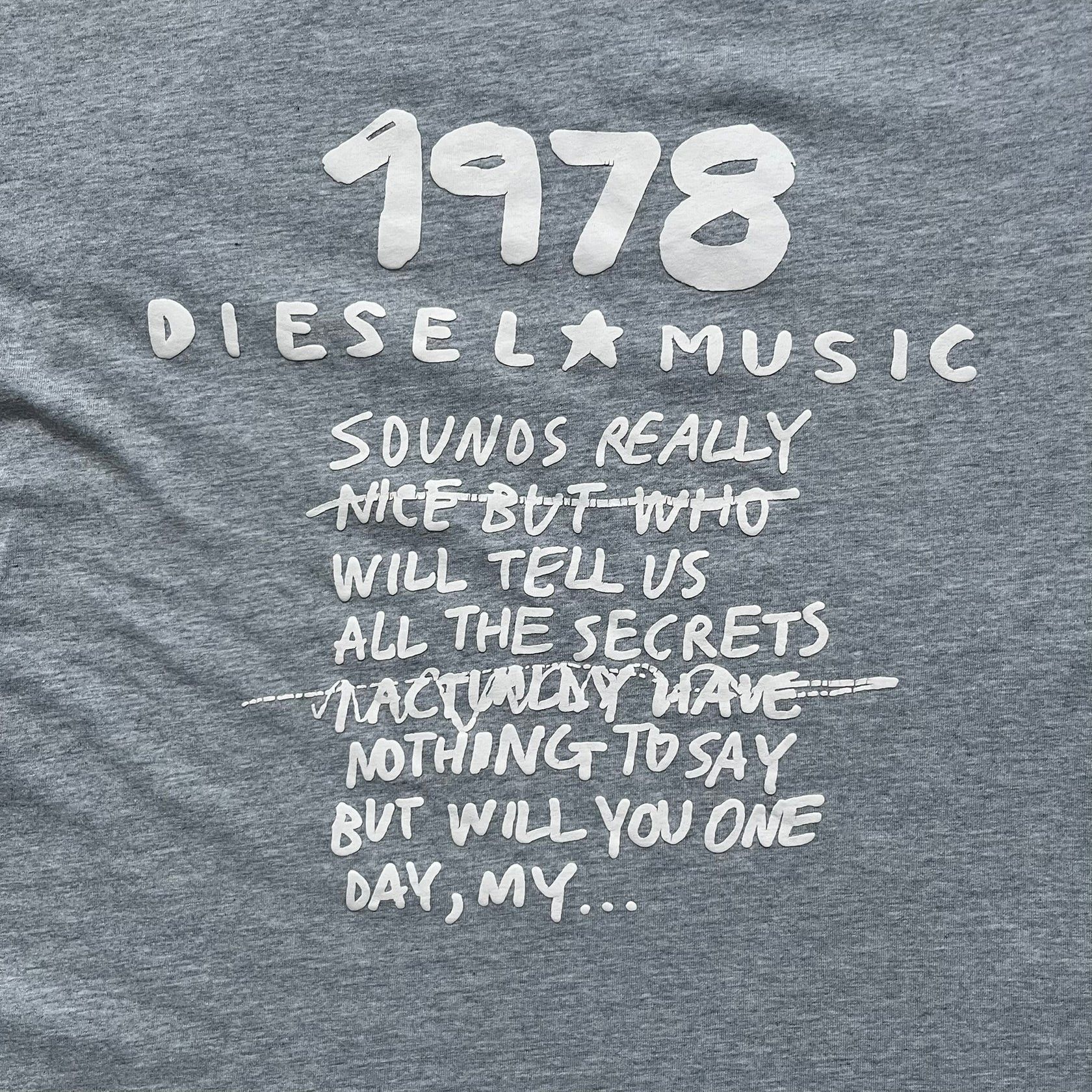 Diesel Diesel Music 1978 Gray Tee Size US L / EU 52-54 / 3 - 2 Thumbnail