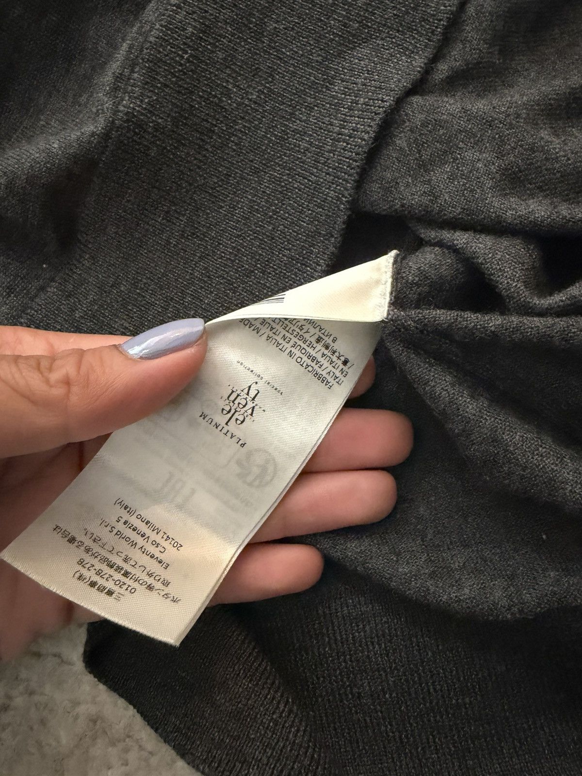 Eleventy Dark gray cashmere eleventy tank top Size S / US 4 / IT 40 - 6 Thumbnail