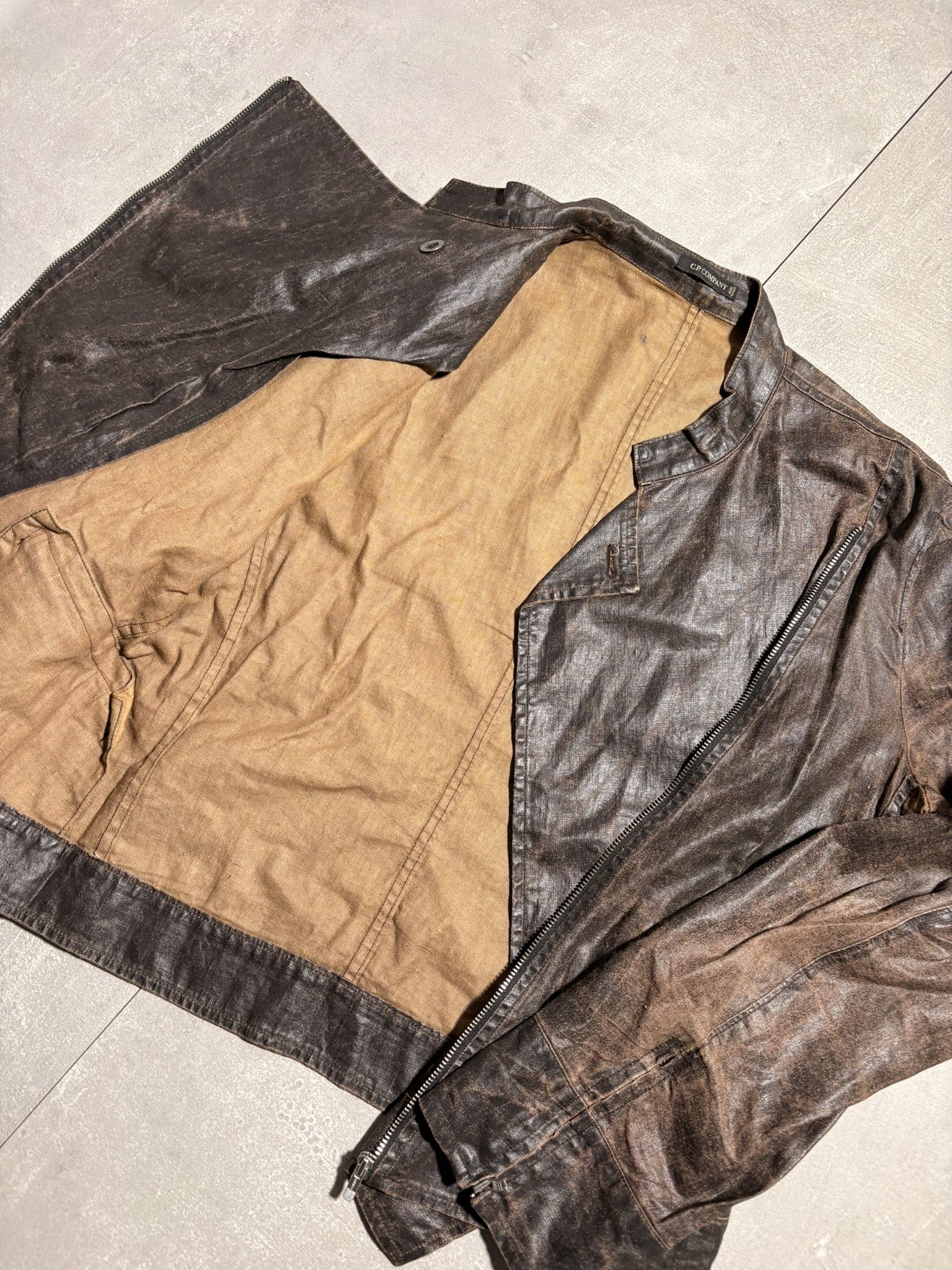 C.P. Company C.P. Company Waxed Linen Motorcycle Jacket Massimo Osti 80s Size US S / EU 44-46 / 1 - 5 Thumbnail