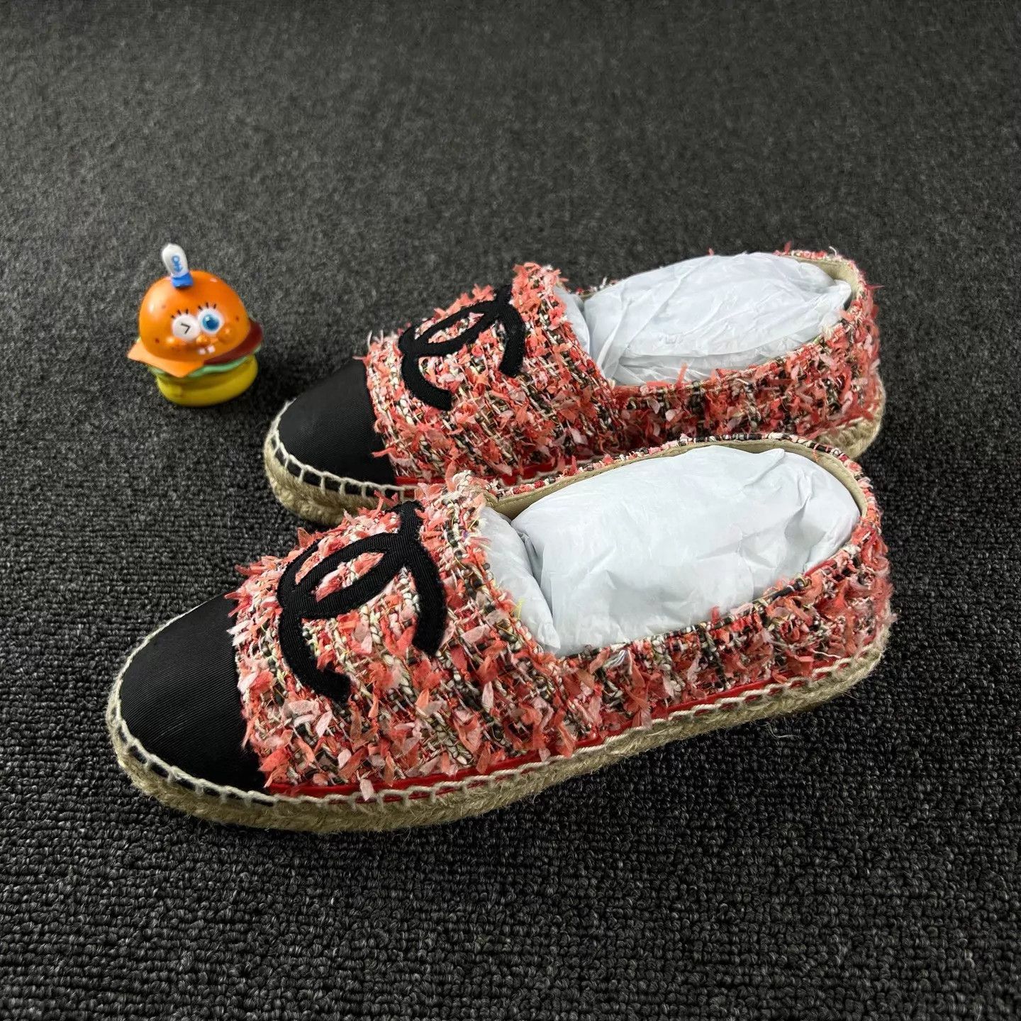 Chanel Chanel Woven Fisherman Shoes Women's 36 CC Straw Sole Size US 5.5 / IT 35.5 - 1 Thumbnail