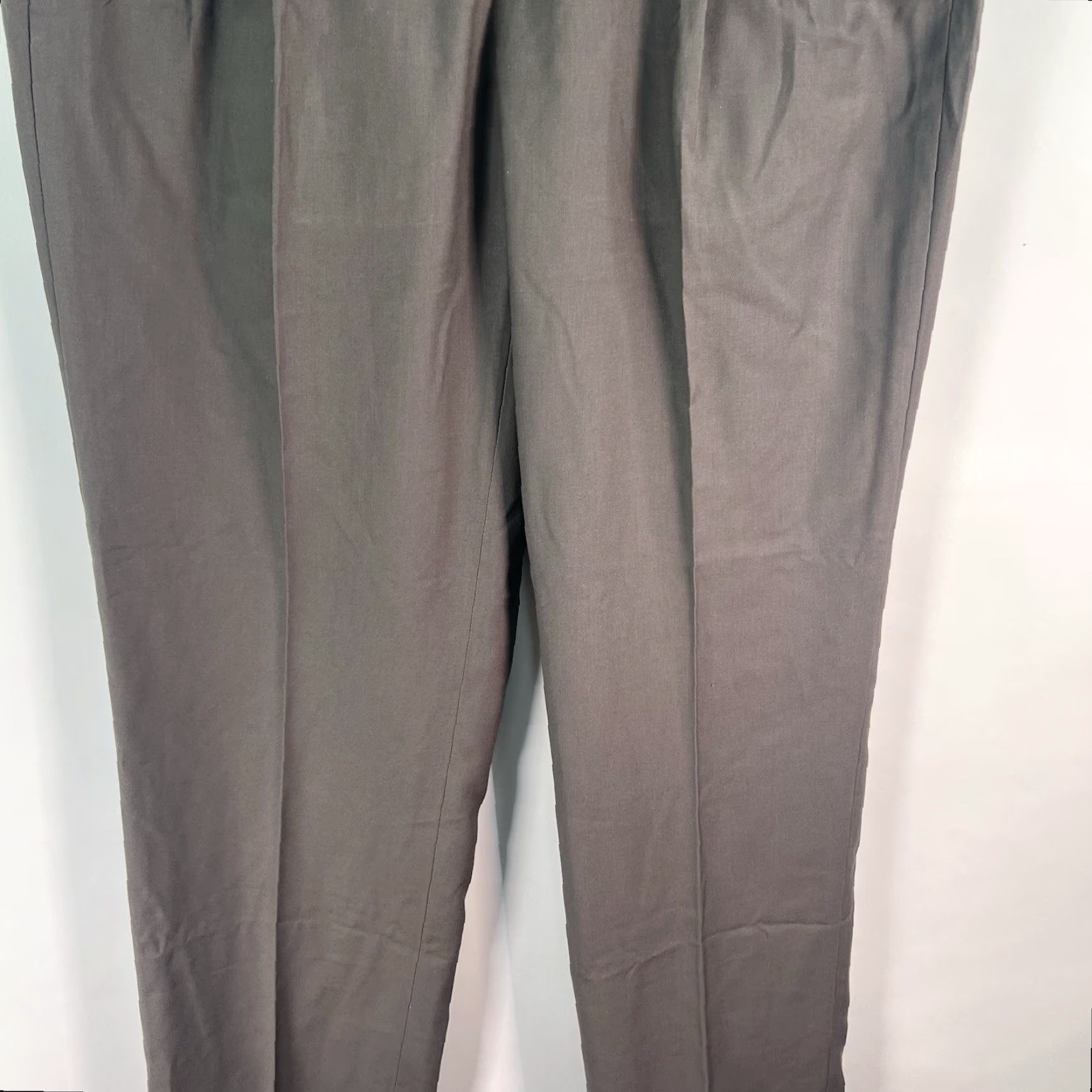 Vintage Louis Philippe Pants Men's Dress Pants Slim Ultra Fit 34 Gray Solid Zip Flat Front Inseam 30 Size US 34 / EU 50 - 3 Thumbnail