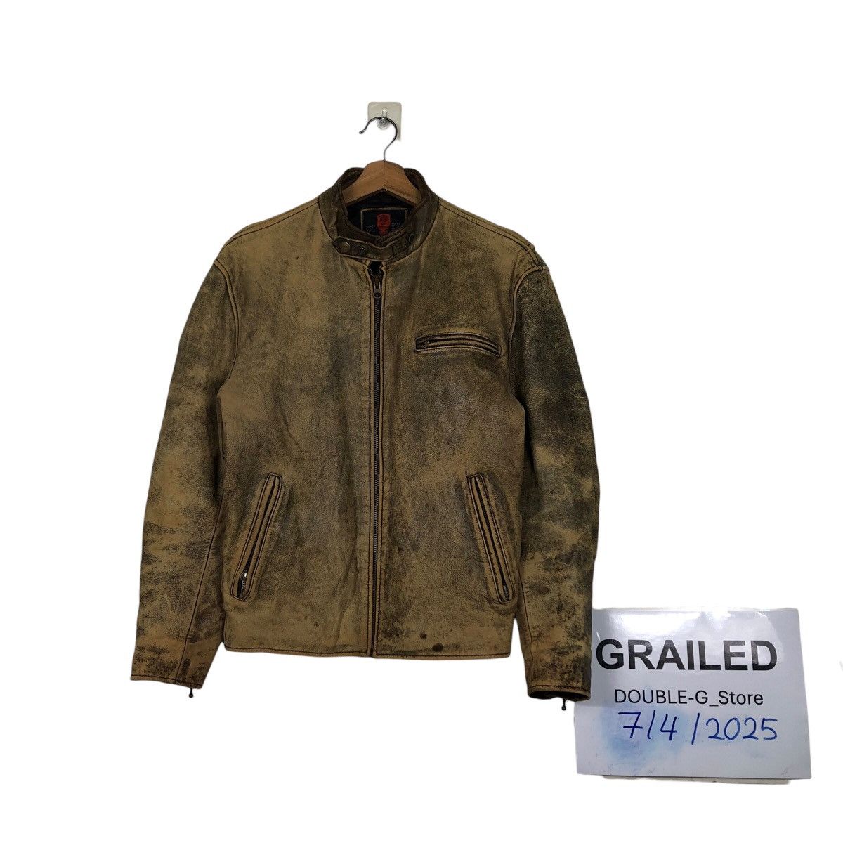 Japanese Brand 📌Vintage True Leather Biker Jacket On Time Road Master Rare Size US L / EU 52-54 / 3 - 1 Thumbnail