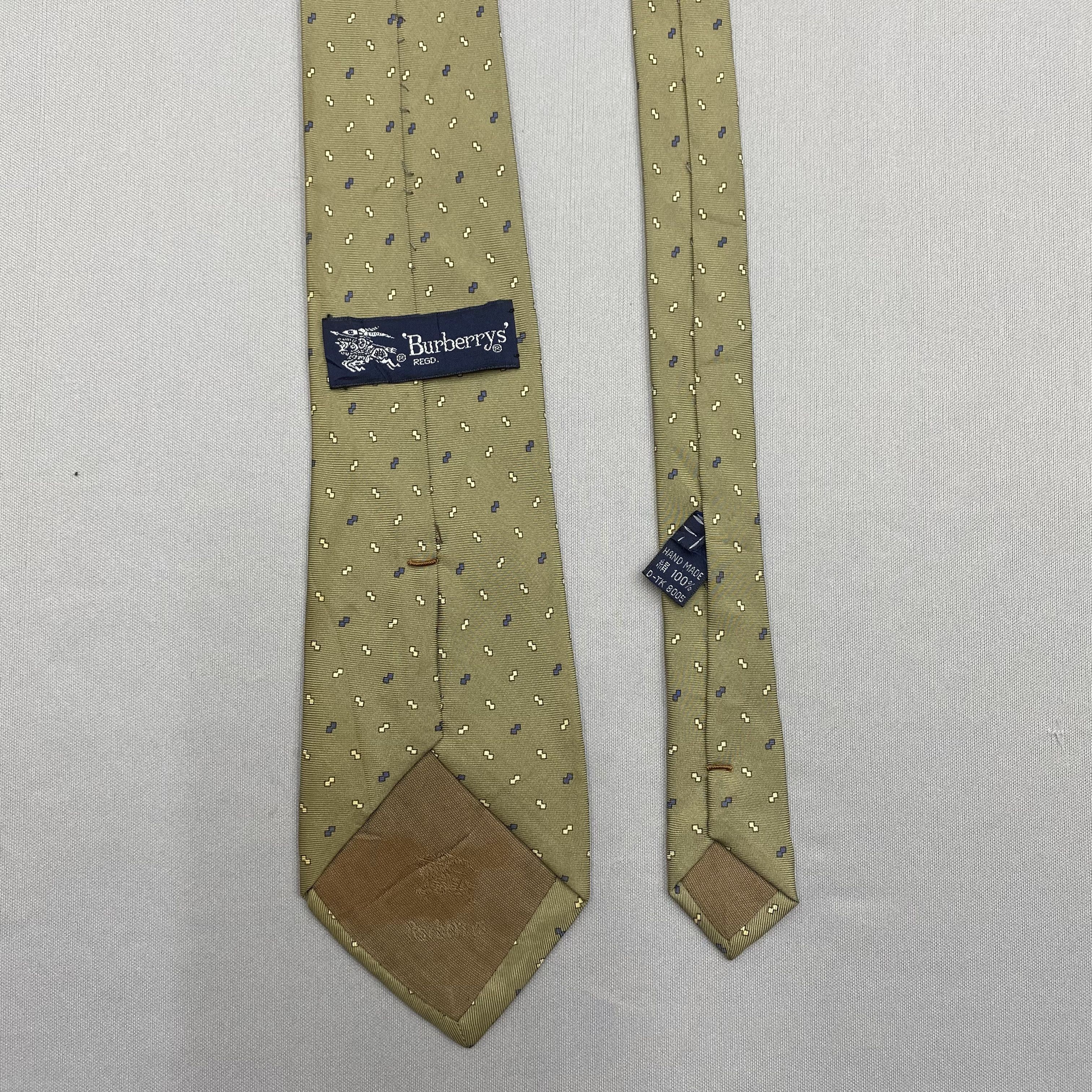 Burberry Vintage Burberry SILK Necktie Cravate Pure Silk Neck Tie Size ONE SIZE - 6 Thumbnail