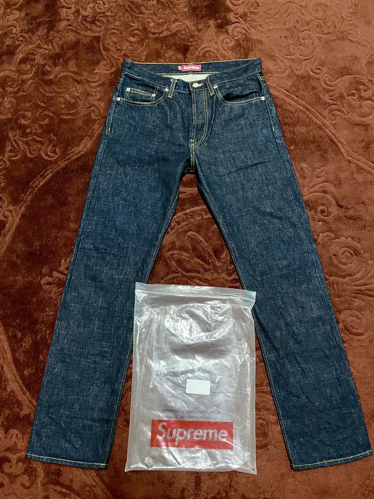 Supreme Supreme rigid slim jeans selvedge 14oz | Grailed