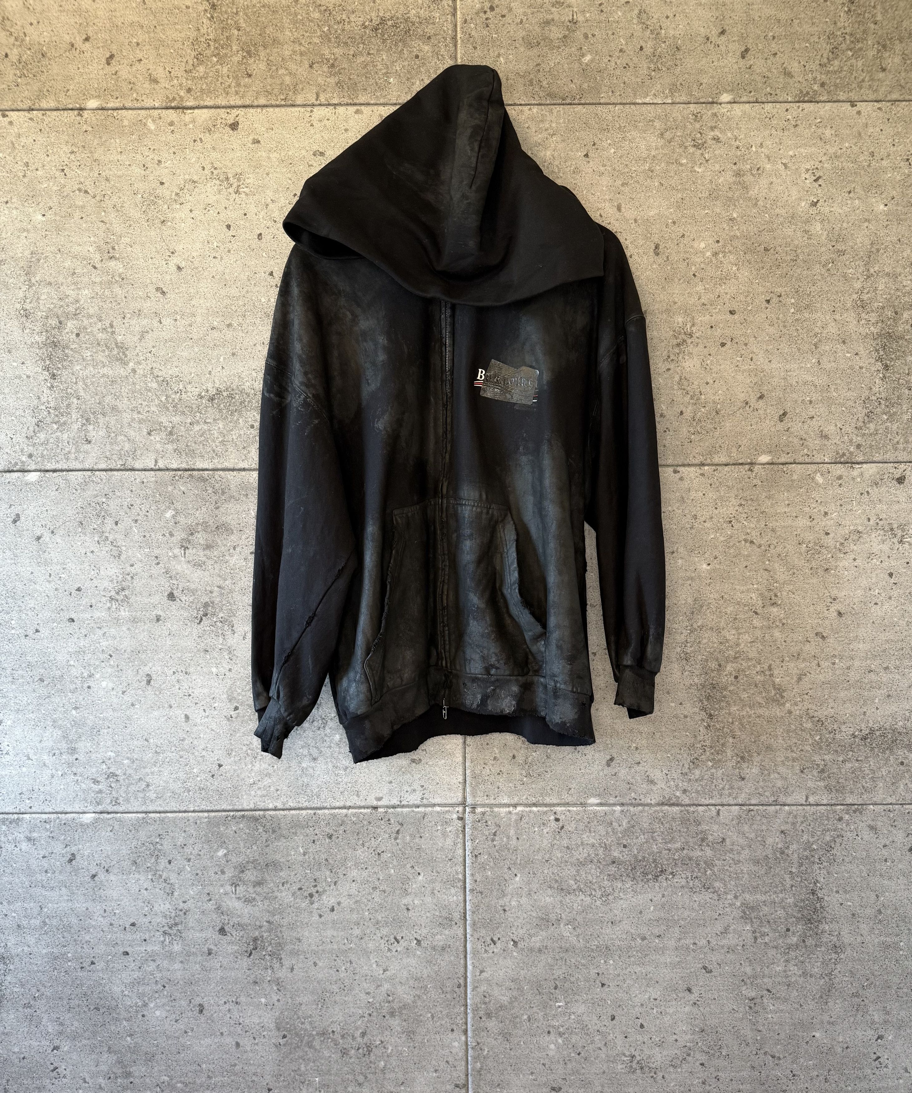 Balenciaga Balenciaga mud wash gaffer zip up hoodie Size US S / EU 44-46 / 1 - 1 Thumbnail