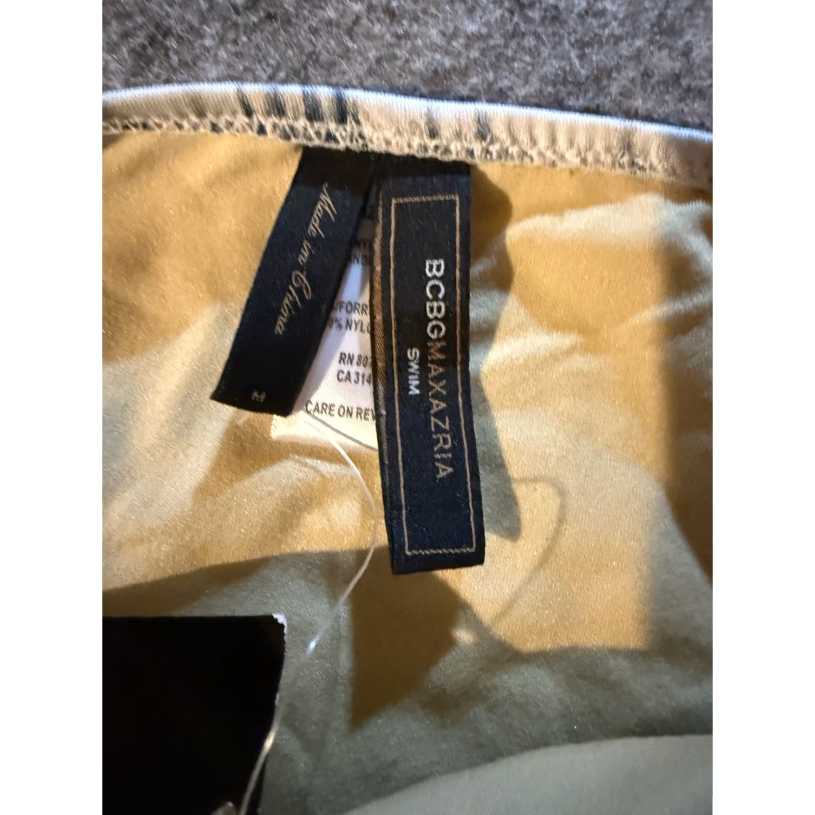 Bcbgmaxazria BCBG Bikini Bottom Cheeky Tie Dye Ombre Festival Boho Surfer Chic Coquette Swim M Women Blue Nylon Spandex Size 32" / US 10 / IT 46 - 6 Thumbnail