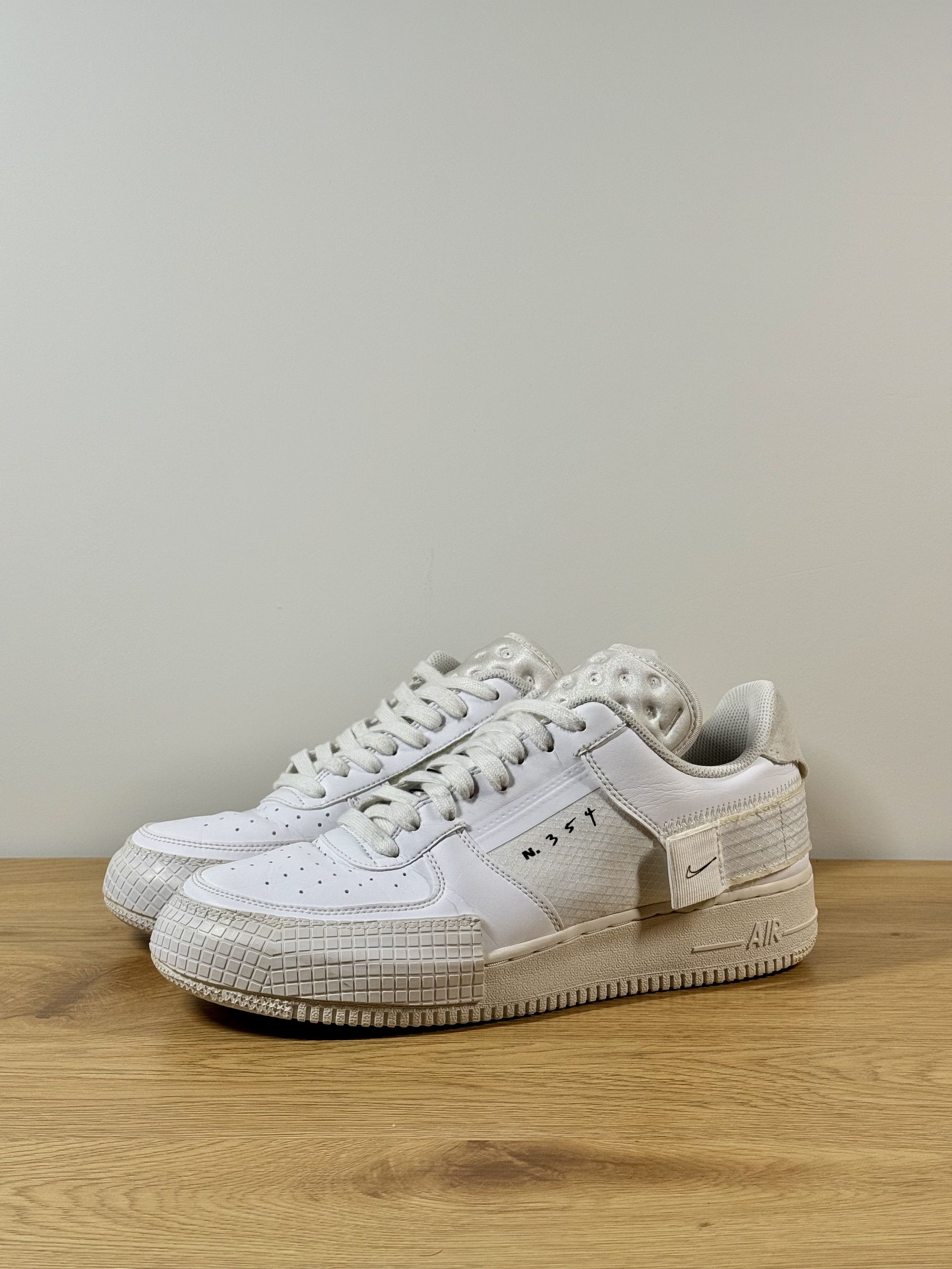 Nike Nike Air Force 1 Type Triple White Mens Sneakers US9.5 Size US 9.5 / EU 42-43 - 2 Thumbnail