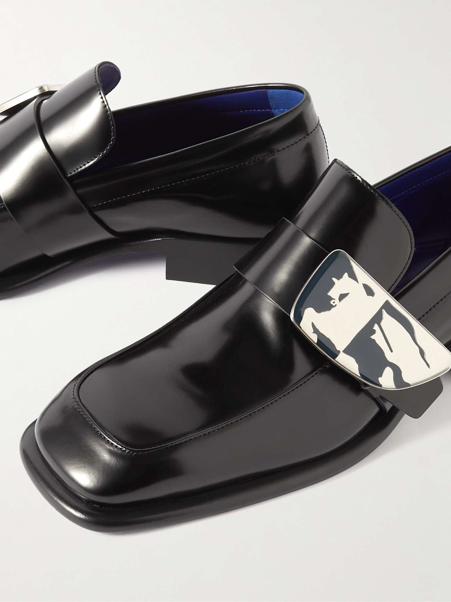 Burberry o1w1db10125 Leather Shield Loafers in Black Size US 12.5 / EU 45-46 - 6 Thumbnail
