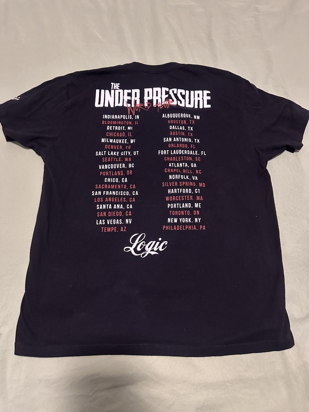 Logic Logic The Under Pressure World Tour Merch Tee Size US XL / EU 56 / 4 - 2 Thumbnail