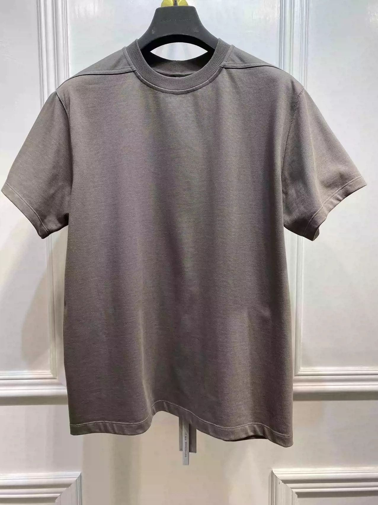 Rick Owens Rick Owensero Main Line Men's Grey Round Neck Short Sleeve- Size US M / EU 48-50 / 2 - 1 Thumbnail