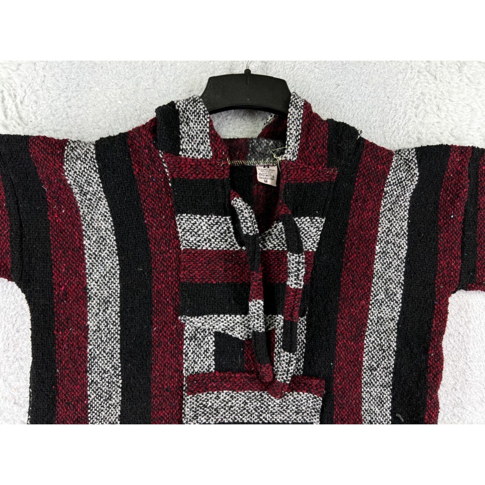 Vintage Micke Baja Hoodie Men M Red Black Drug Rug Pocket Hoodie Mens - Note: Ensure only words from original title; avoid adding extra punctuation. Size US M / EU 48-50 / 2 - 6 Thumbnail