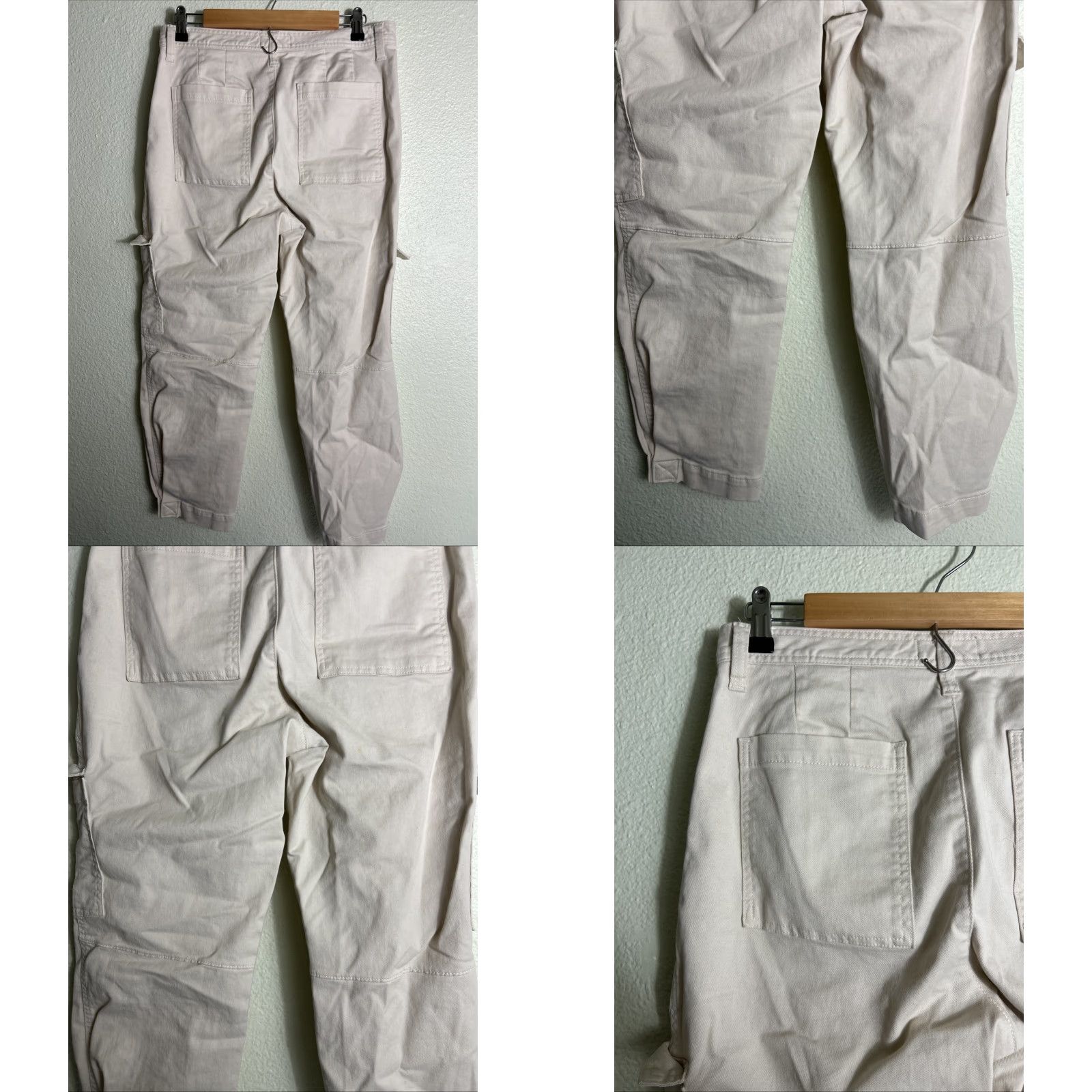 Banana Republic Banana Republic High Rise Cargo Pant Cotton Size 6 Cream Ivory Women Pants 30x30x25 Cargo High Rise Womens Size 28" / US 6 / IT 42 - 8 Thumbnail