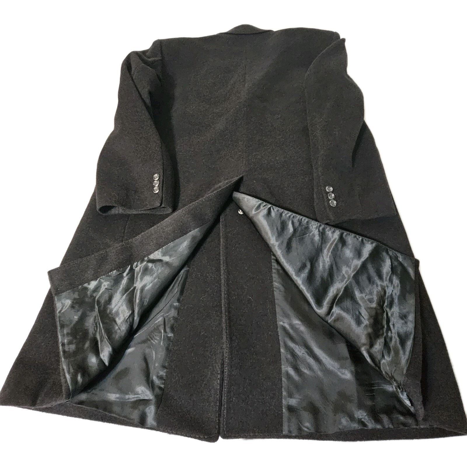 Di Bianco di Silver ITALY 50 Men's Cashmere Coat Topcoat Black 41L Size US M / EU 48-50 / 2 - 8 Thumbnail