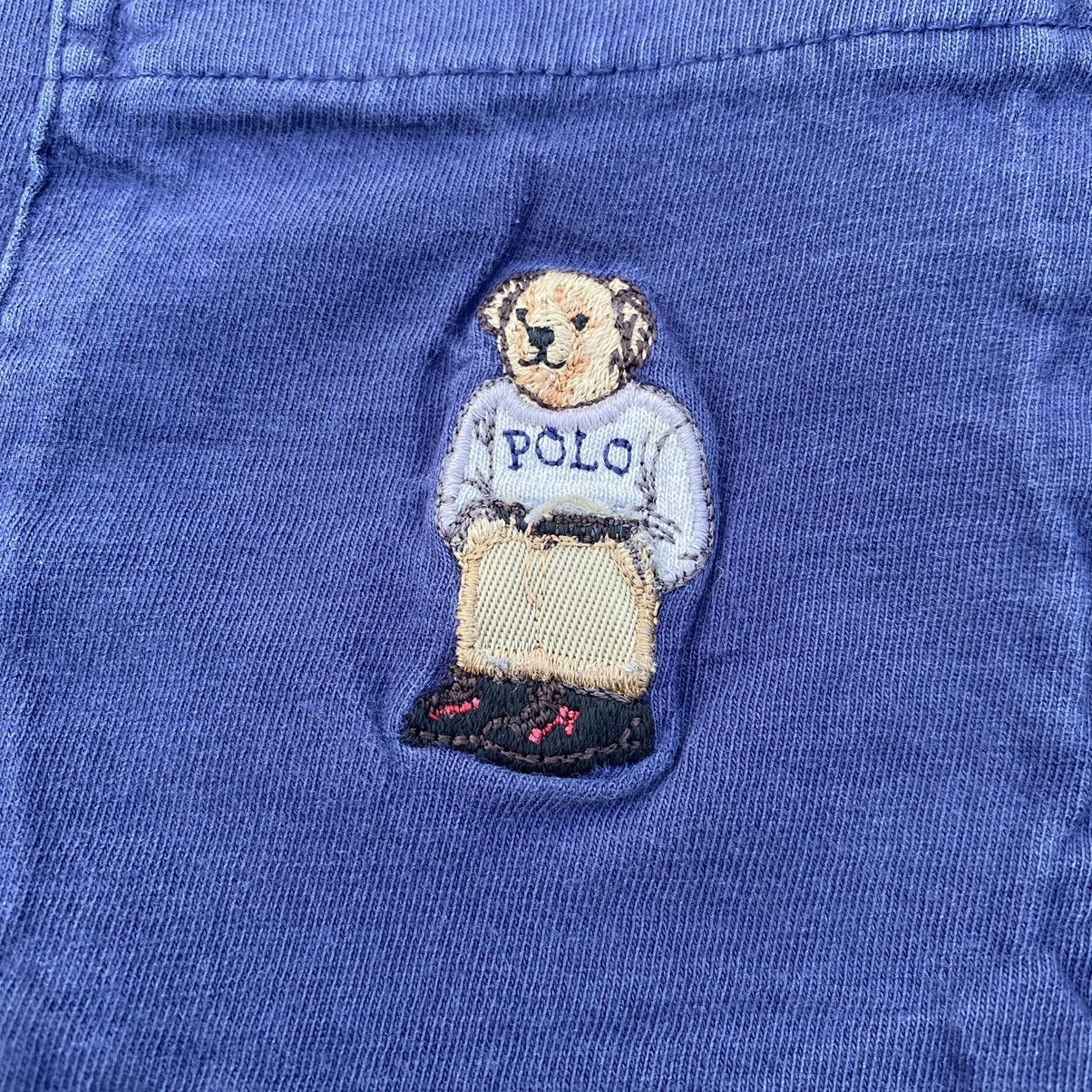 Polo Ralph Lauren × Vintage 90s polo ralph lauren bear long sleeve ripped pocket tee Size US S / EU 44-46 / 1 - 7 Thumbnail