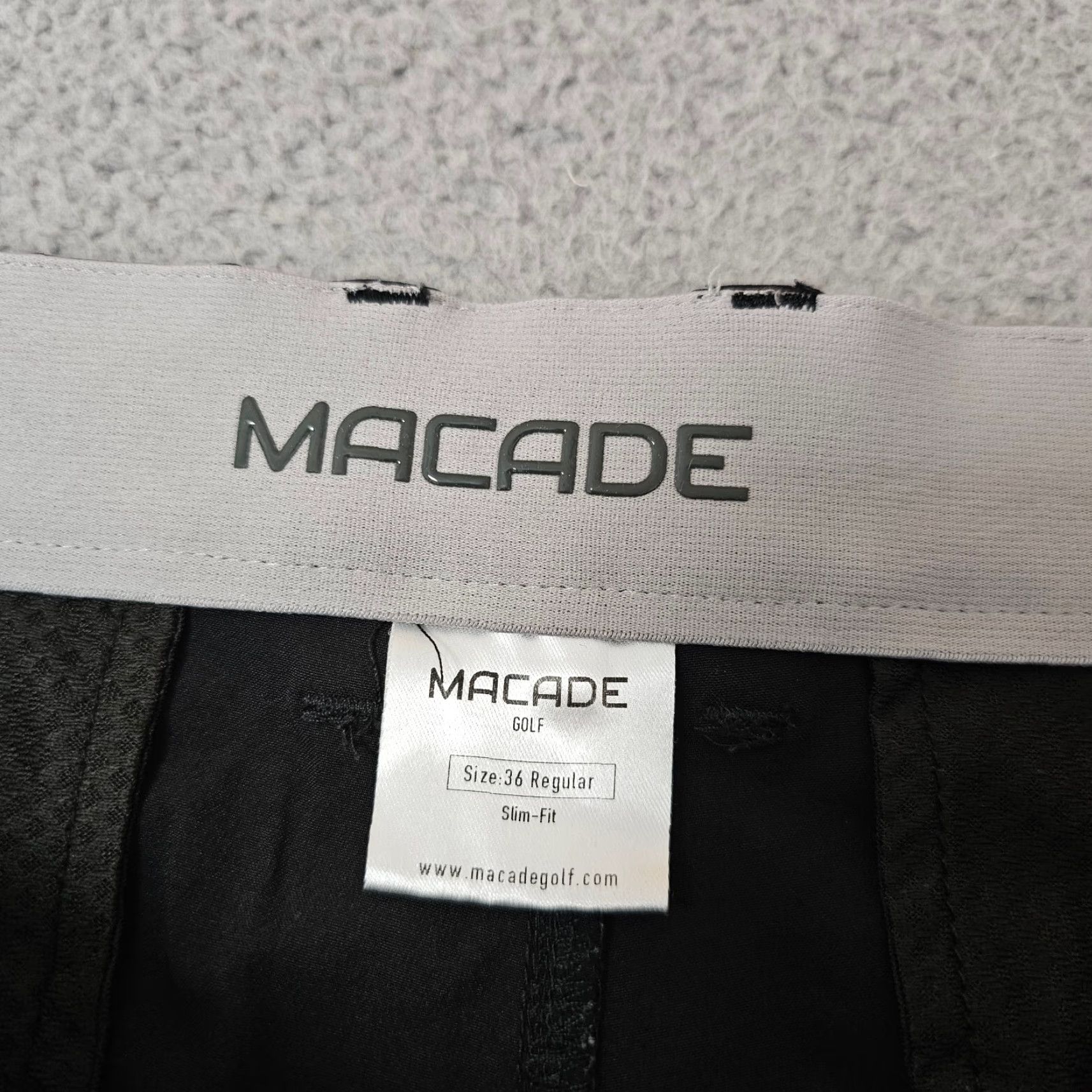 Vintage Macade Pants Mens Slim Chino 36 Regular Black Nylon Stretch 36x30 Buttons Zip Pockets Size US 36 / EU 52 - 3 Thumbnail