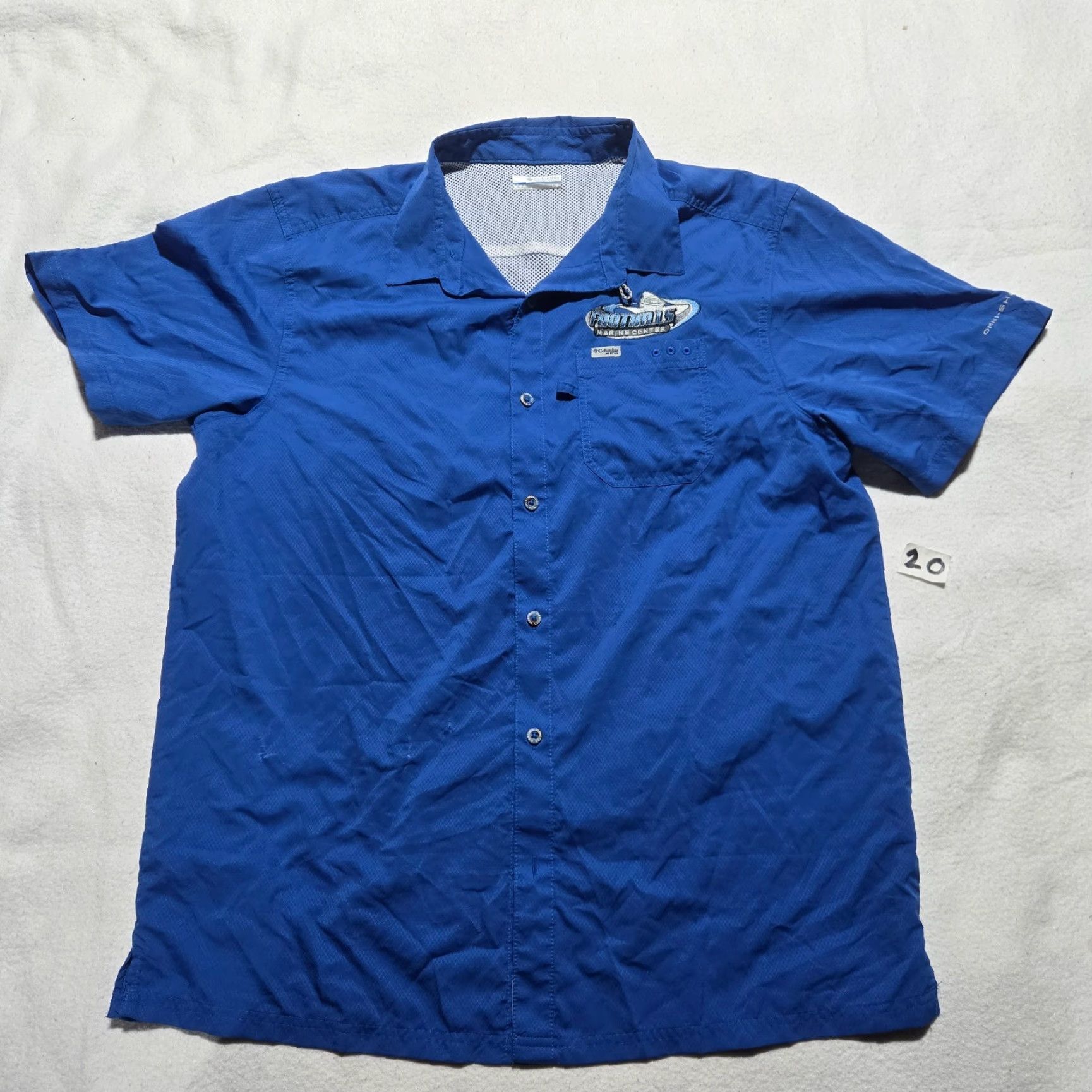 Vintage Columbia Shirt Mens L Blue PFG Foothills Omni-Shade Short Sleeve Button Up Collared Casual Modern Size US L / EU 52-54 / 3 - 2 Thumbnail