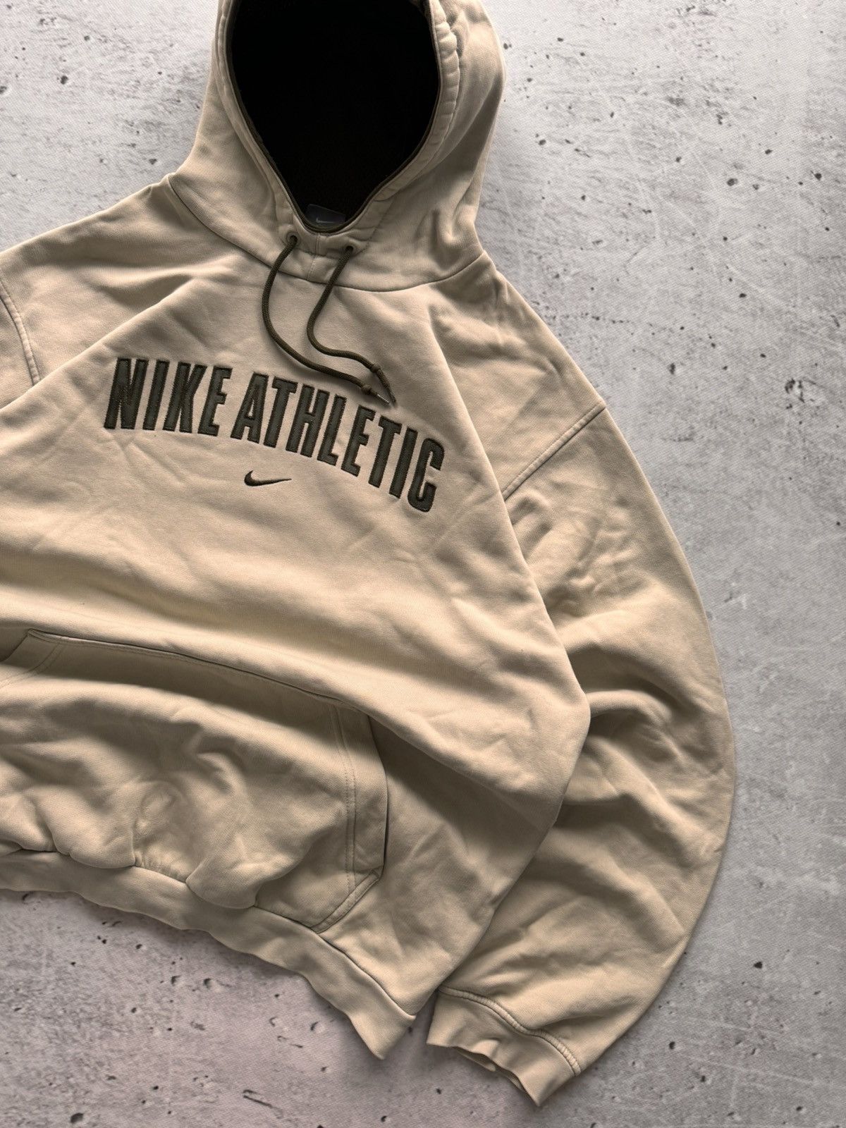 Nike × Vintage NIKE VINTAGE CENTER BROWN LOGO OVERSIZE BOXY HOODIE Size US L / EU 52-54 / 3 - 3 Thumbnail