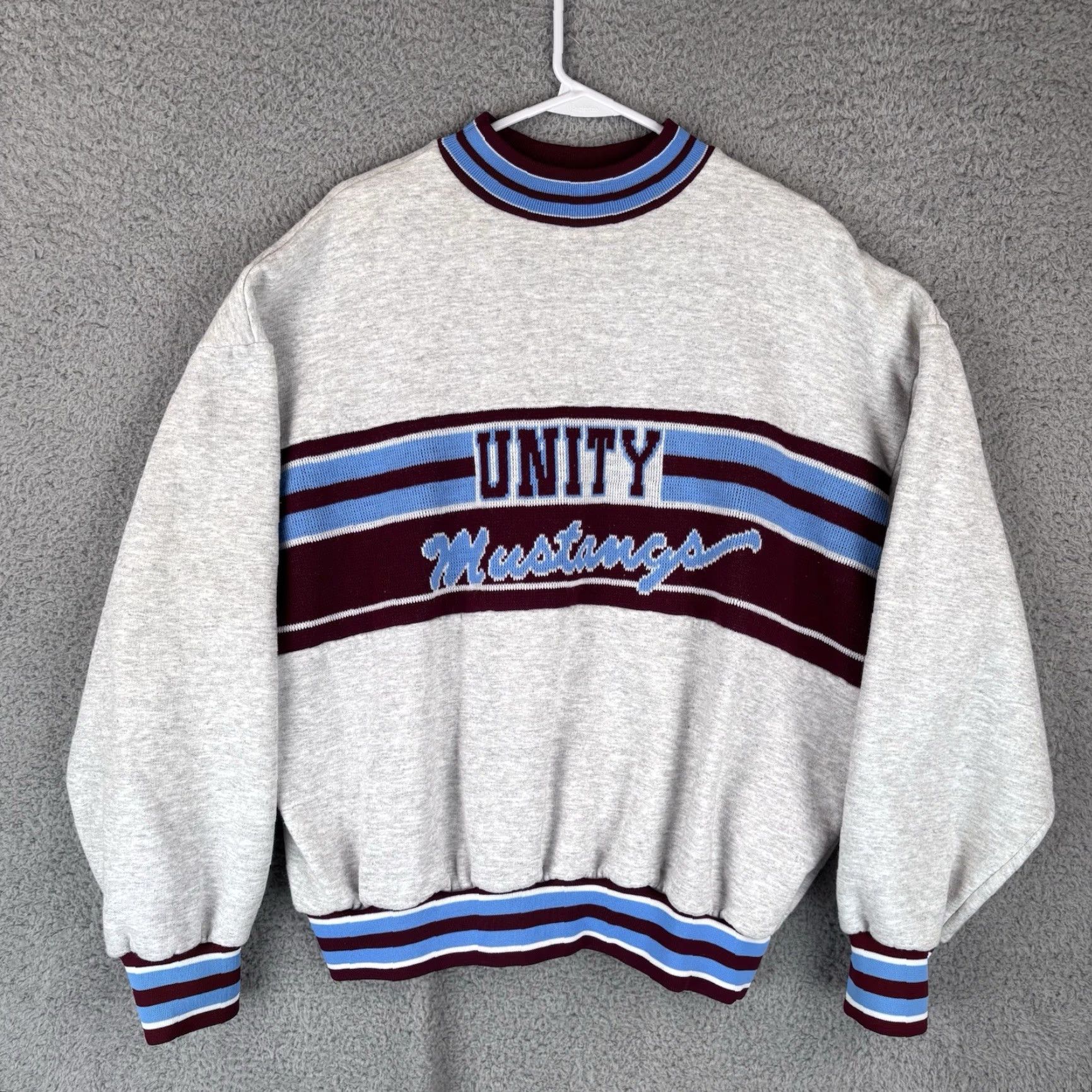 Vintage VINTAGE Varsity Sweatshirt Womens XL Cheer Mustangs Heather Gray 80s Made USA Size XL / US 12-14 / IT 48-50 - 2 Thumbnail