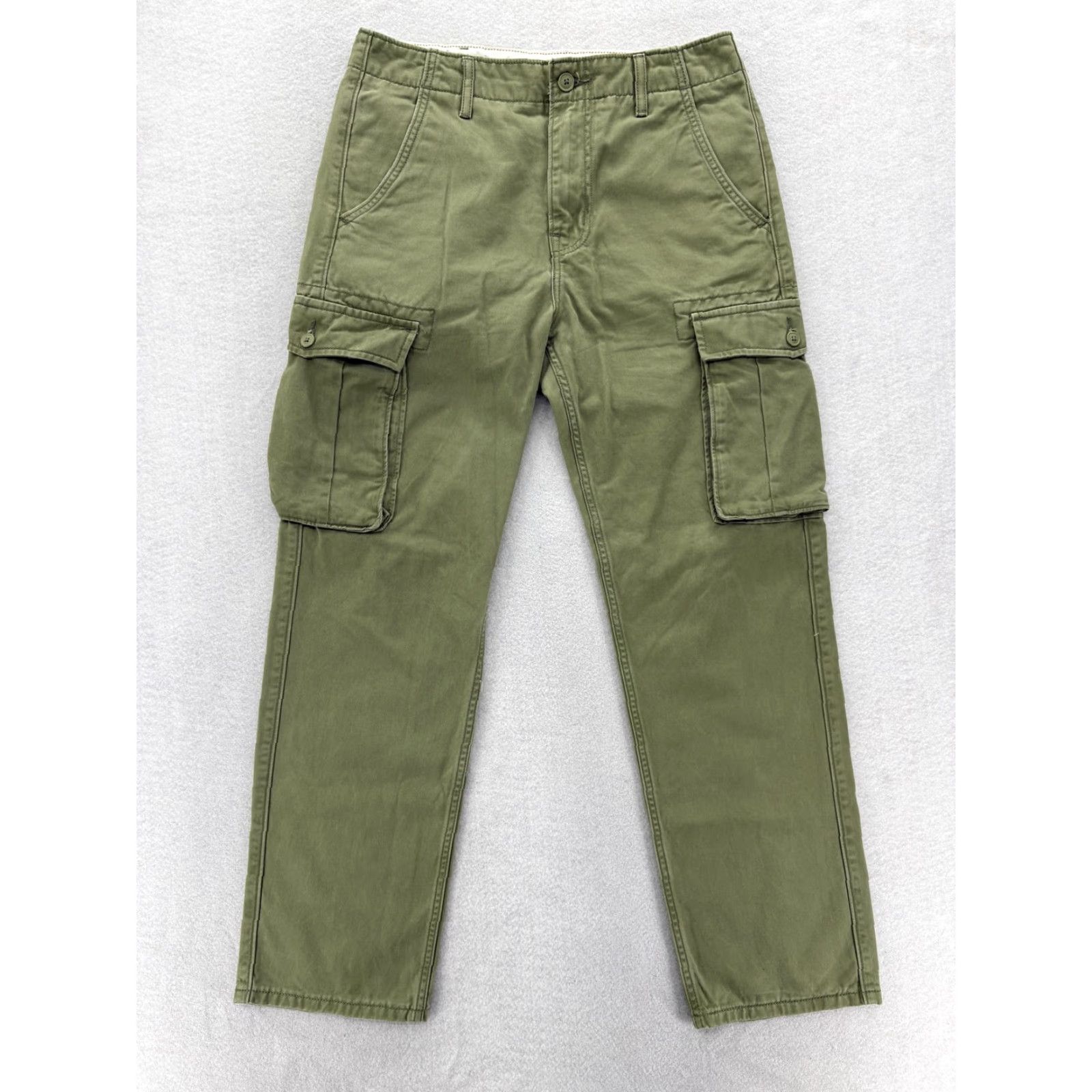 Levi's Levis Cargo Pants Mens 29x30 Green 100% Cotton Straight Leg Workwear Casual Utility Pants Size US 29 - 2 Thumbnail