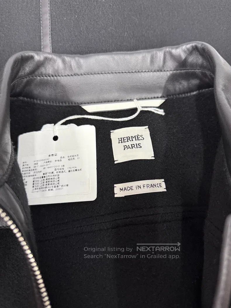 Hermes Hermes Black Cashmere and Leather Blended Jacket Size M / US 6-8 / IT 42-44 - 4 Thumbnail