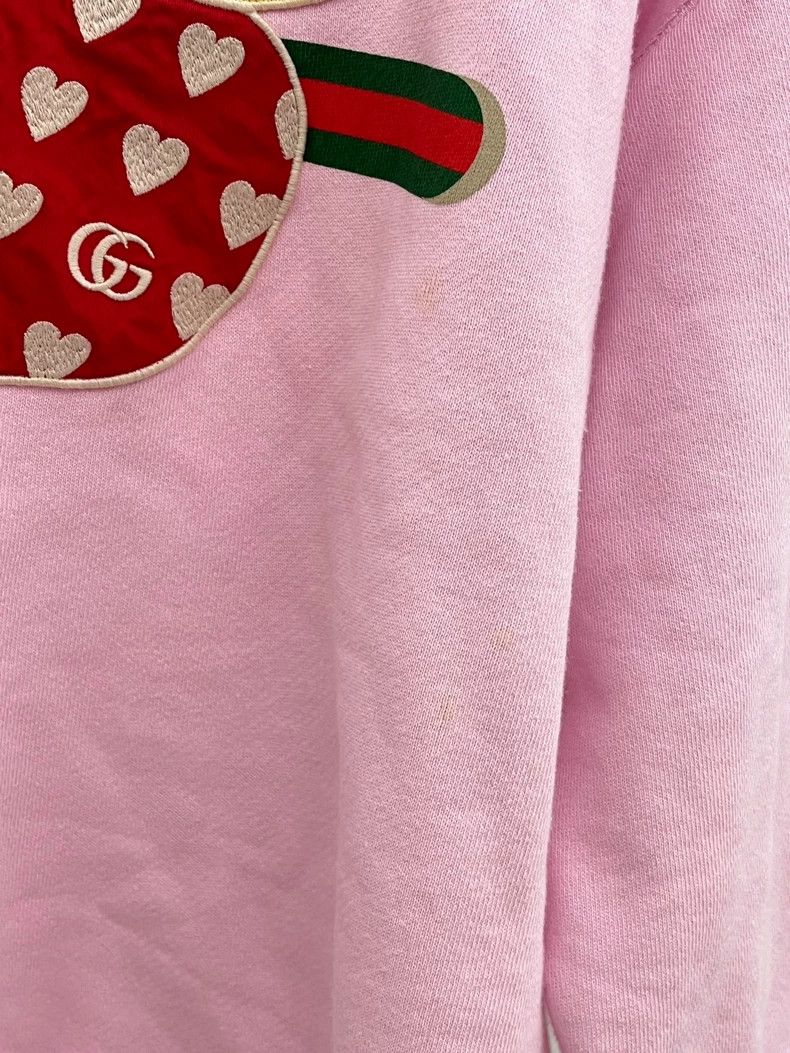 Gucci Gucci Pink strawberry sweatshirt 2502-Nextarrow Size US M / EU 48-50 / 2 - 9 Thumbnail