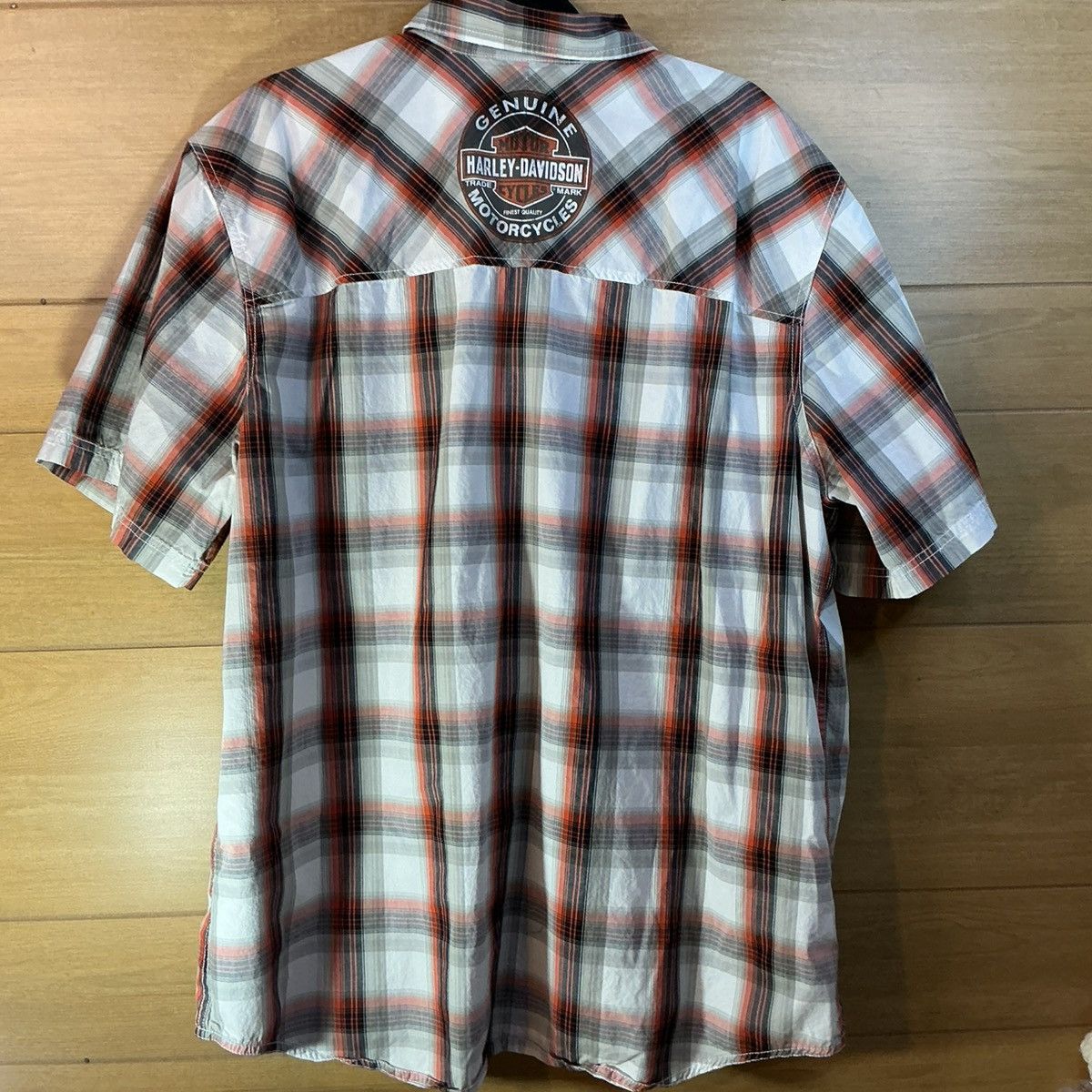Harley Davidson Harley Davidson Plaid Shirt 2XL Button Up Back Logo Mens Size US XXL / EU 58 / 5 - 4 Thumbnail