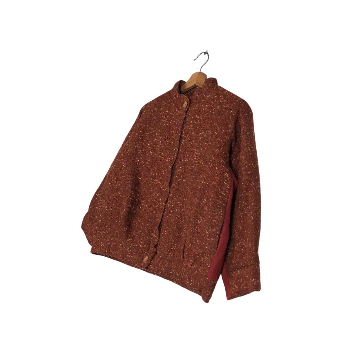 Japanese Brand 📌Vintage Wool Bomber Jacket Herringbone Nemeth Design Size US M / EU 48-50 / 2 - 3 Thumbnail