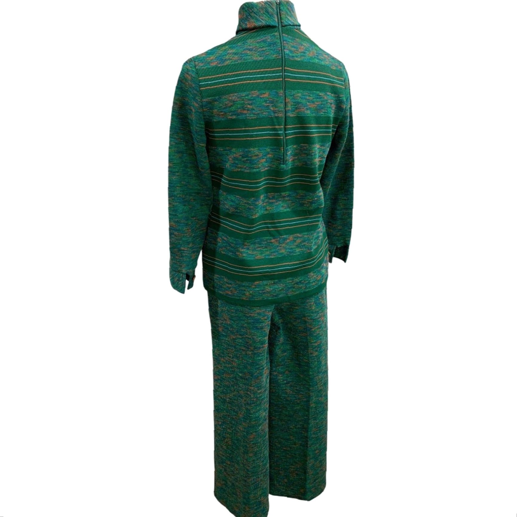 Vintage VINTAGE Large Zio Designed by Youngja Womens Outfit Shirt Pants 1970s Green L Womens Outfit/Set Mens? Size L / US 10 / IT 46 - 7 Thumbnail