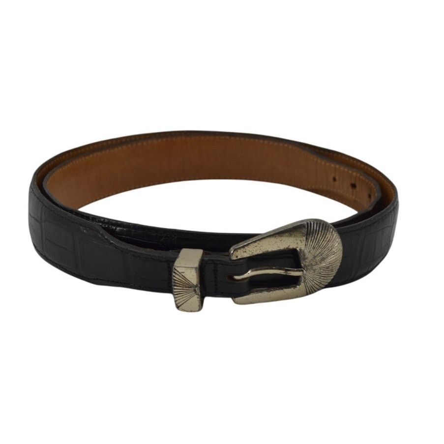 Brighton Brighton Mens Leather Belt USA Croc Embossed Dress Causal 40 Size 40 - 1 Thumbnail