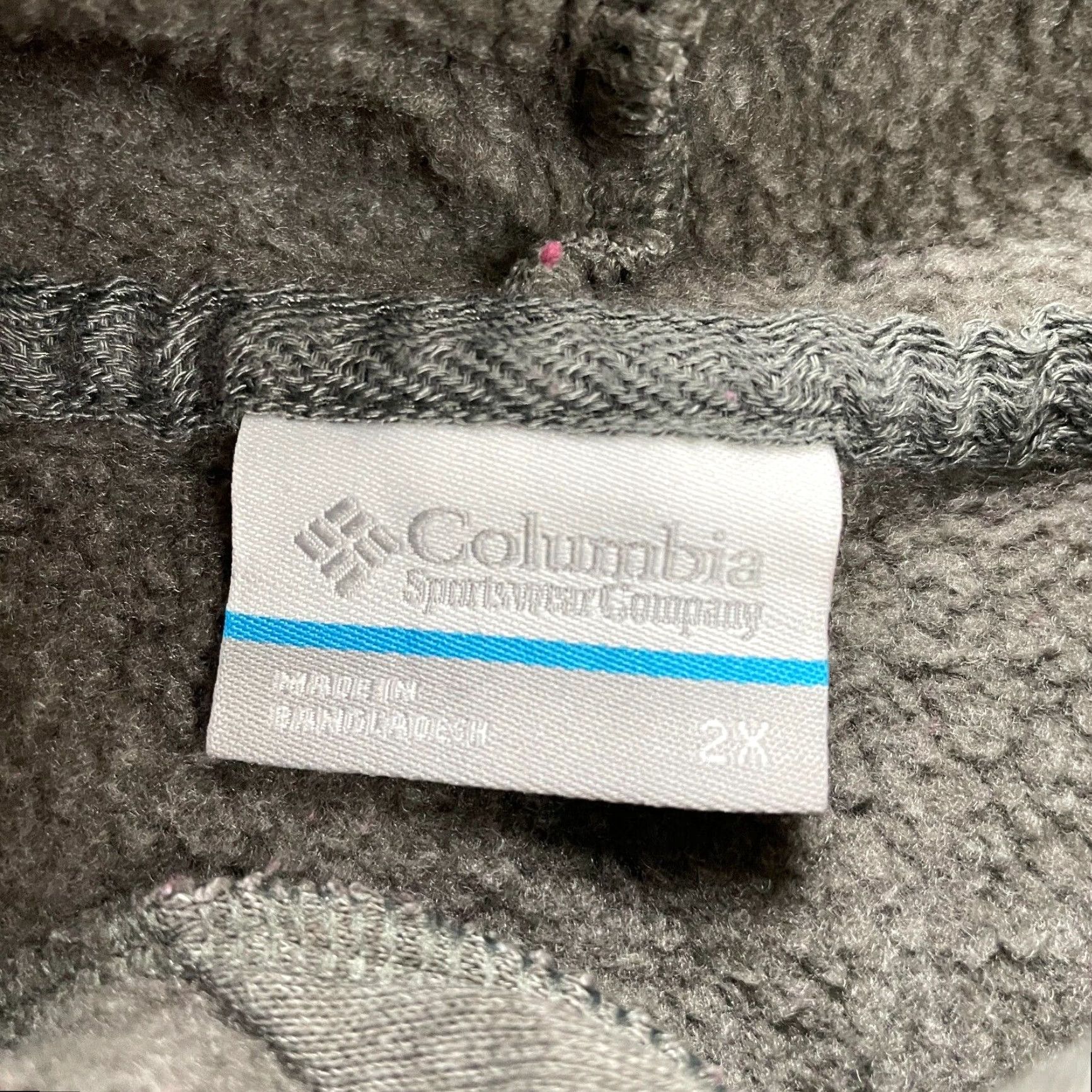 Vintage Columbia Womens 2XL Gray Fleece Pullover Hoodie Sweatshirt Jacket Casual Size XXL / US 16-18 / IT 52-54 - 6 Thumbnail