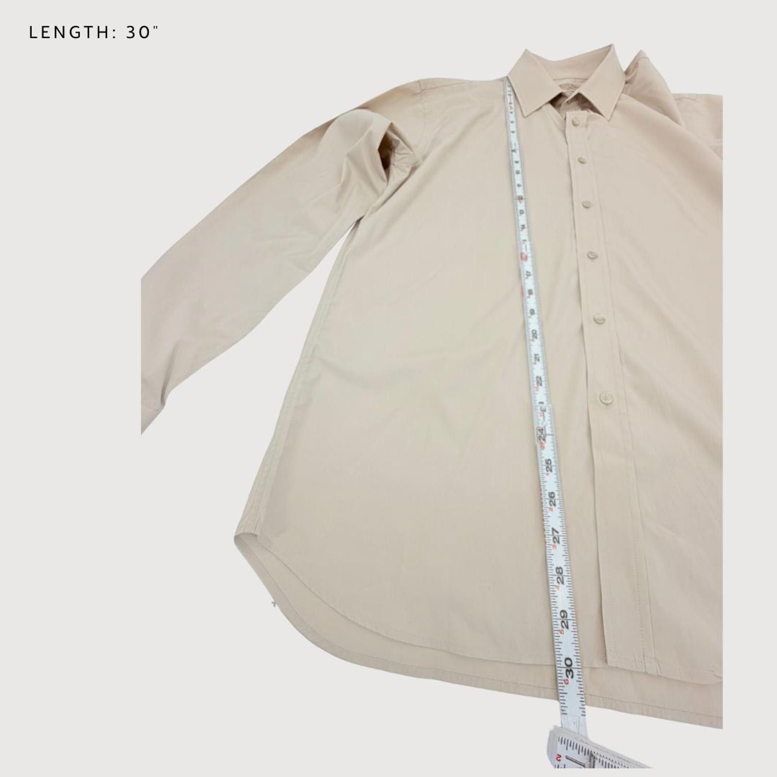 Other Burberry London Beige Cotton Dress Shirt Minimal Logo Size US XL / EU 56 / 4 - 8 Thumbnail