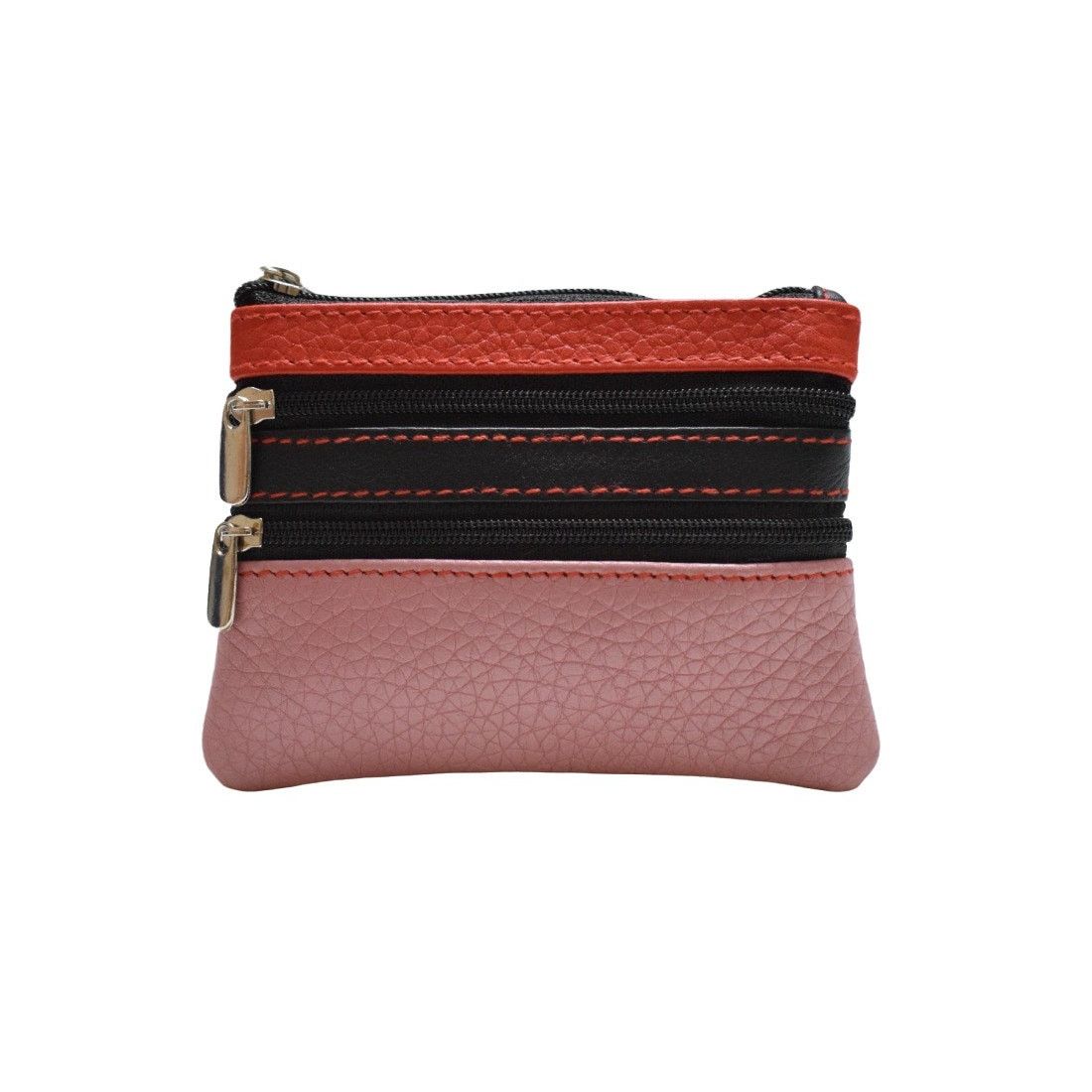 Handmade Leather coin purse credit card wallet with key chain holder Size ONE SIZE - 3 Thumbnail