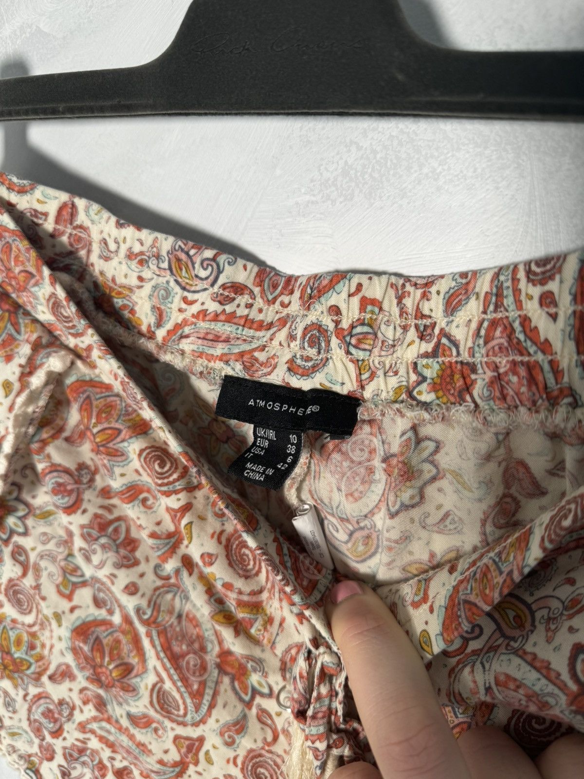 Vintage Atmosphere Floral Hippie Short Shorts Thin Size 28" / US 6 / IT 42 - 3 Thumbnail