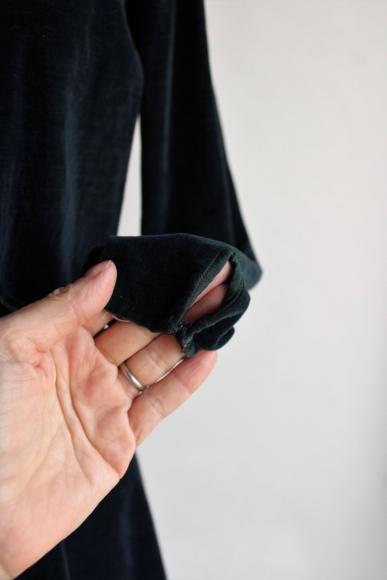 Vintage Vintage 1920s Dress with Jacket/ Navy Blue Cotton Velvet Day Size S / US 4 / IT 40 - 8 Thumbnail