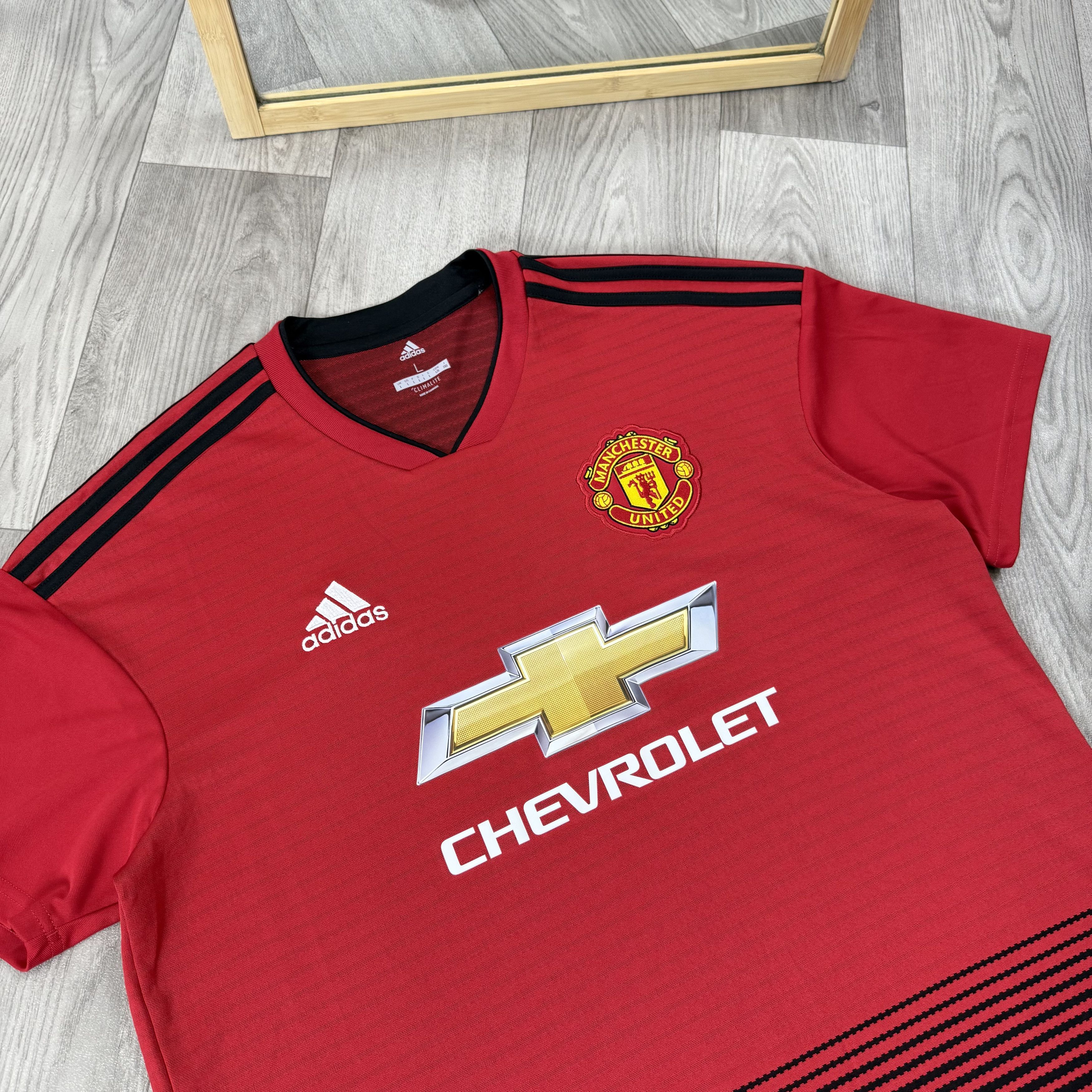 Adidas Adidas Manchester United 18/19 Home Jersey Tee Shirt Size US L / EU 52-54 / 3 - 5 Thumbnail