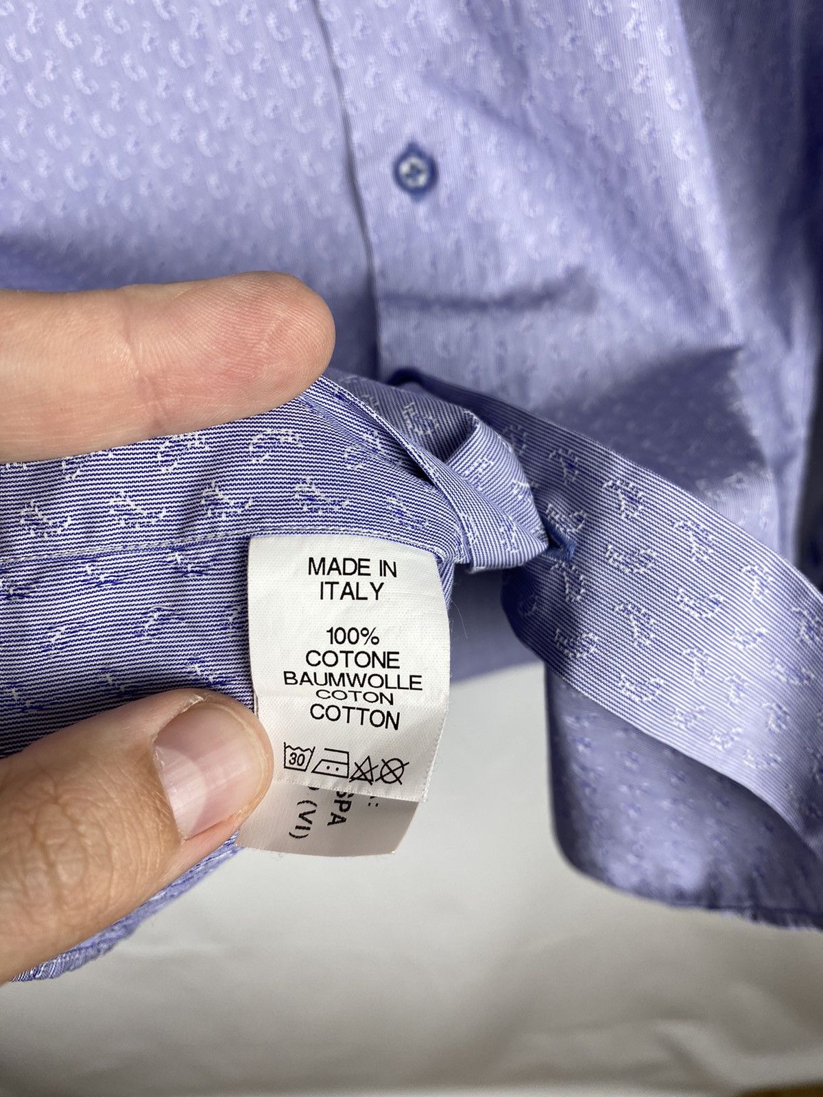 Pal Zileri Pal Zileri Paisley Print Shirt Button Up size 15 1/2 39 Size US S / EU 44-46 / 1 - 9 Thumbnail
