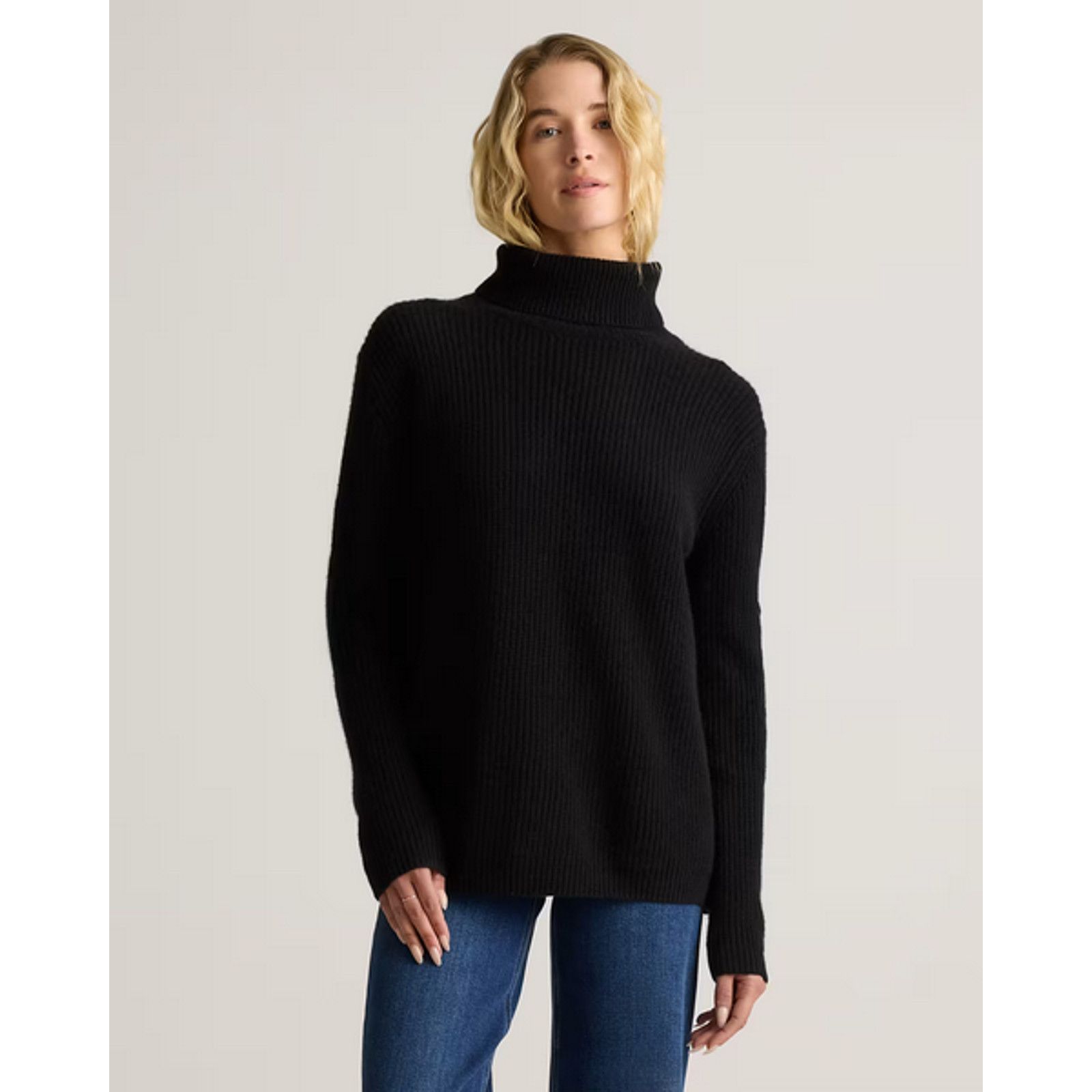 Quince Quince Cashmere Fisherman Turtleneck Sweater NWT XS Size S / US 4 / IT 40 - 1 Thumbnail