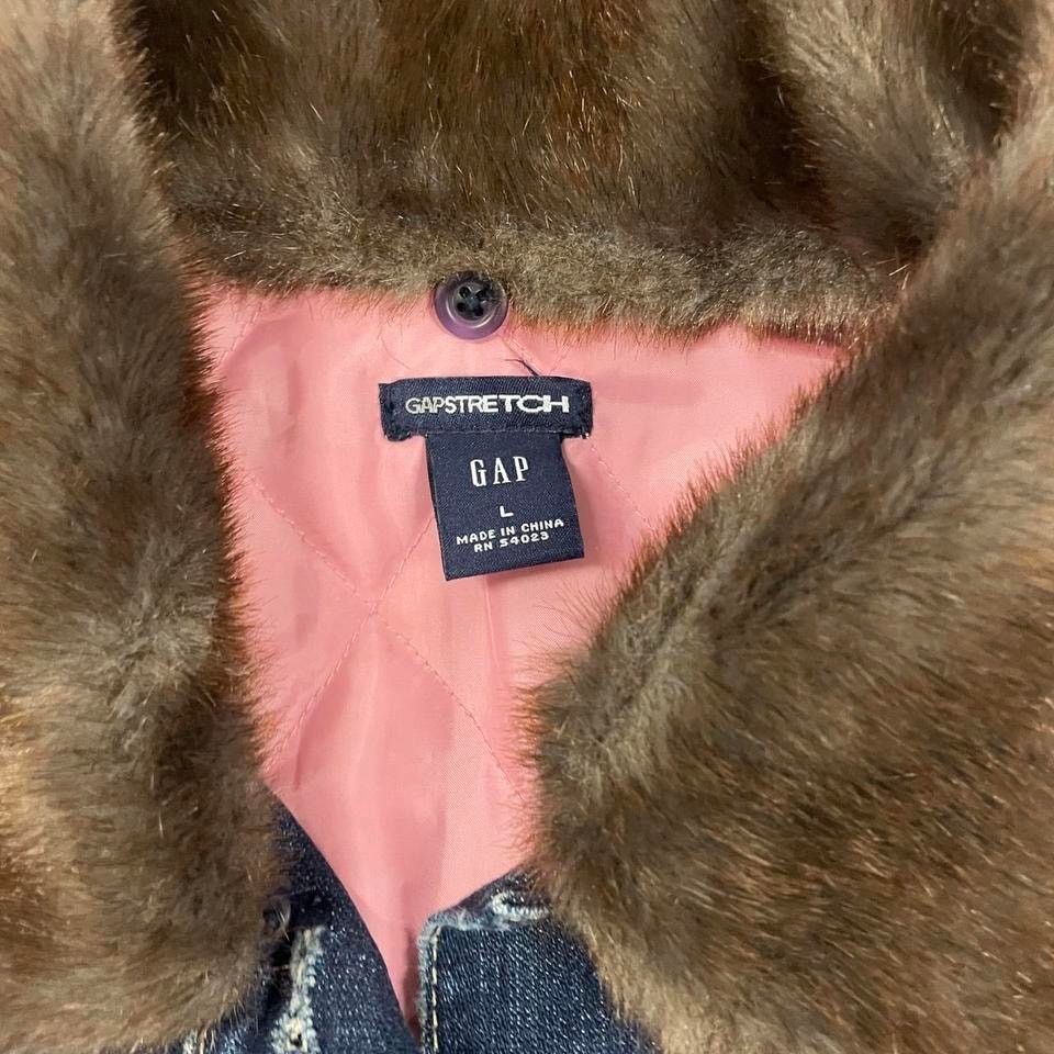 Gap × Vintage vintage fur collar gap denim Jacket Size US S / EU 44-46 / 1 - 3 Thumbnail