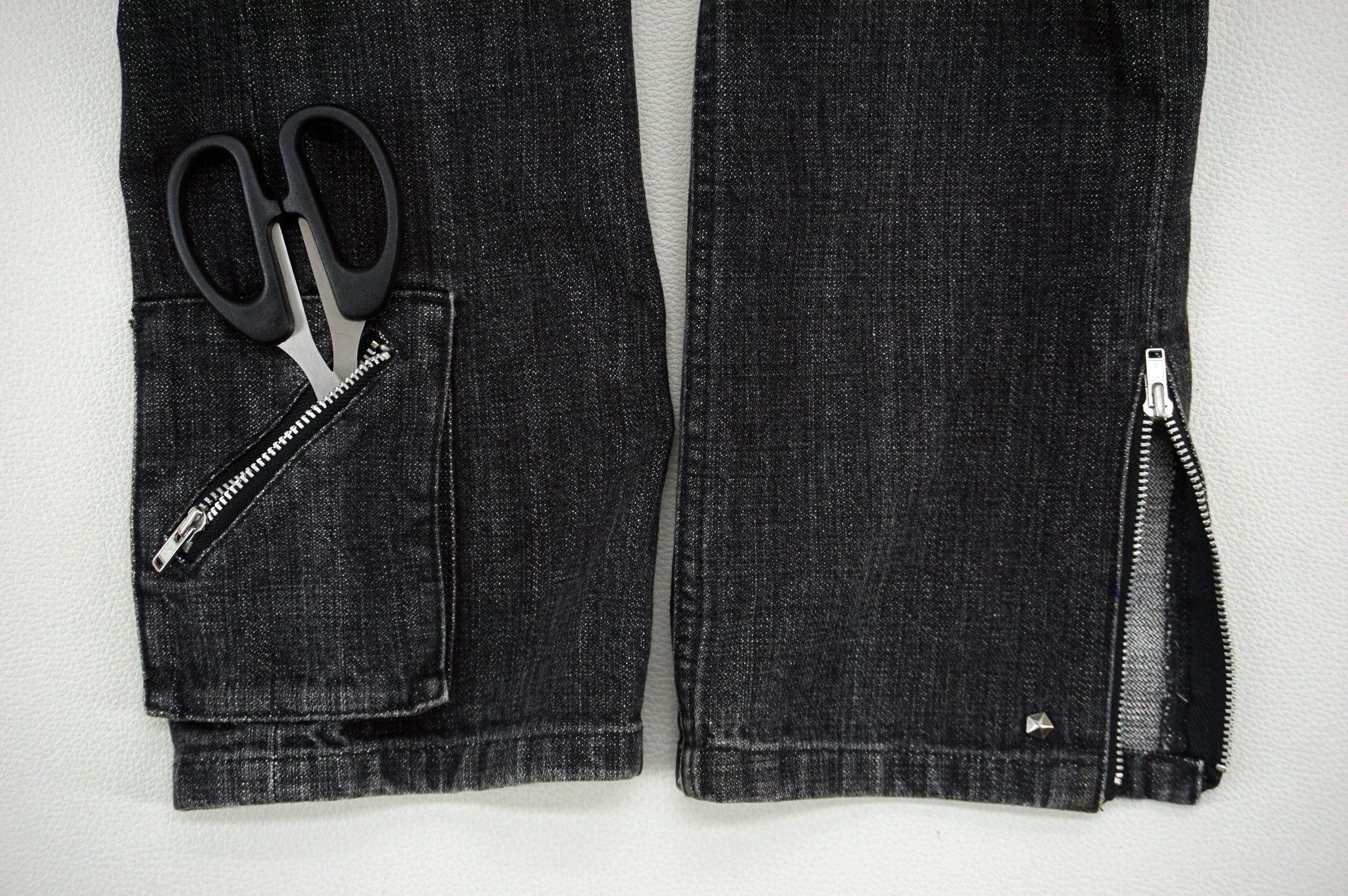 Japanese Brand X-Girl Jeans fits W29xL30 Multi Zipper Bondage Slim Denim Size 25" / US 0 / IT 36 - 12 Thumbnail