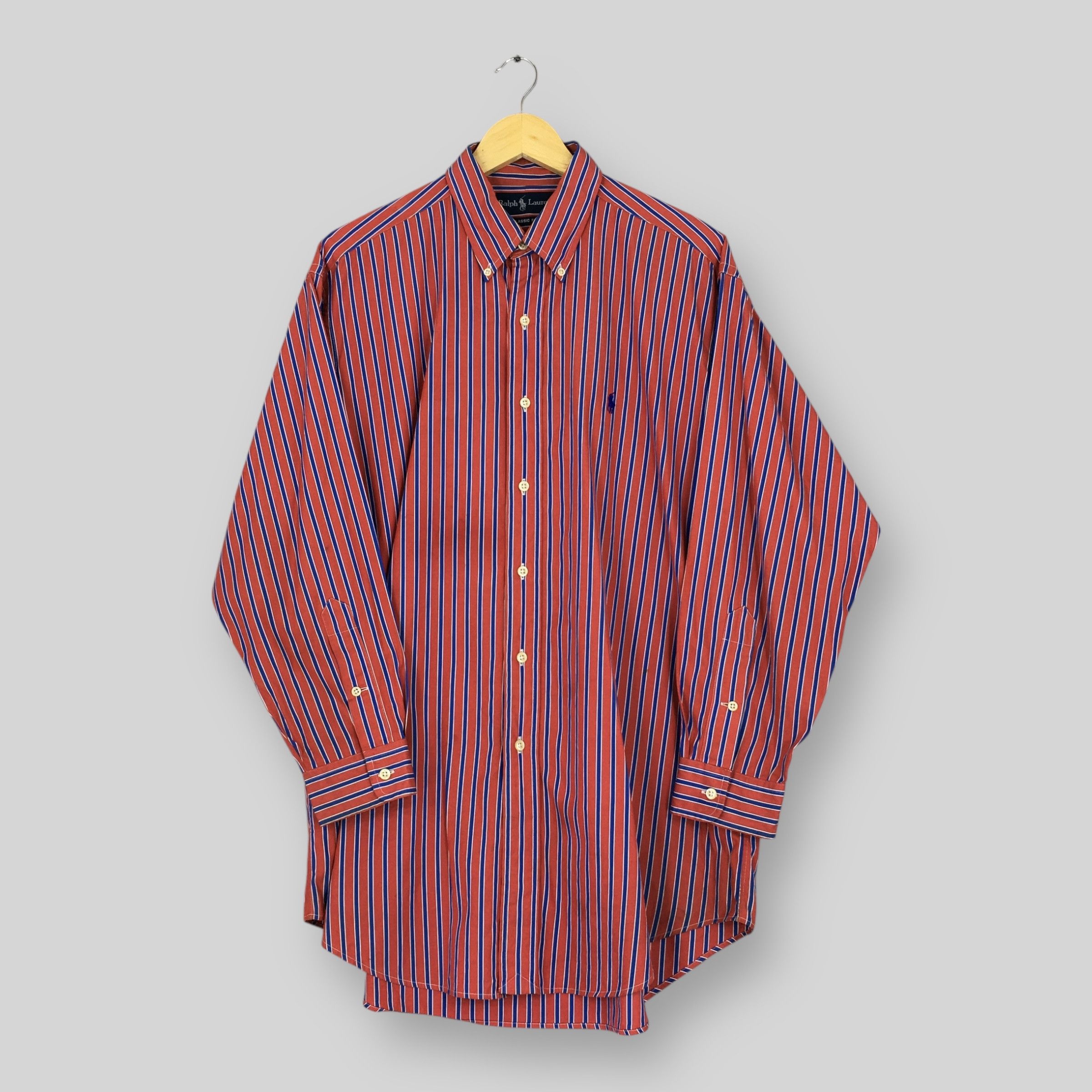 Polo Ralph Lauren × Ralph Lauren Vintage 90s Polo Ralph Lauren Stripes Flannel Shirt Large Size US L / EU 52-54 / 3 - 1 Thumbnail
